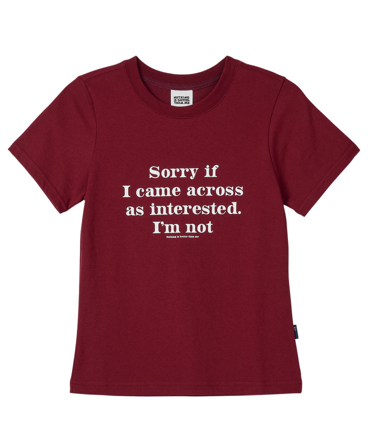 낫띵이즈베럴댄미(NOTHINGISBETTERTHANME) (W)COLD MESSAGE TEE_burgundy