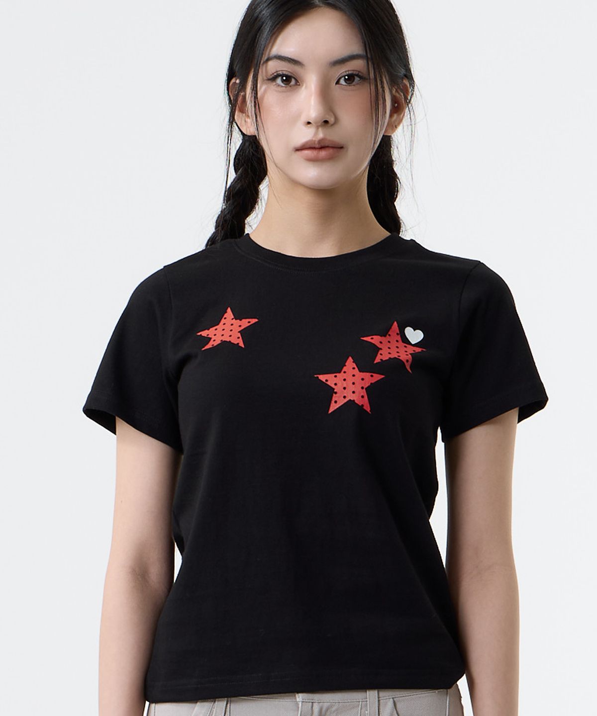 낫띵이즈베럴댄미(NOTHINGISBETTERTHANME) DOT STAR TEE_black