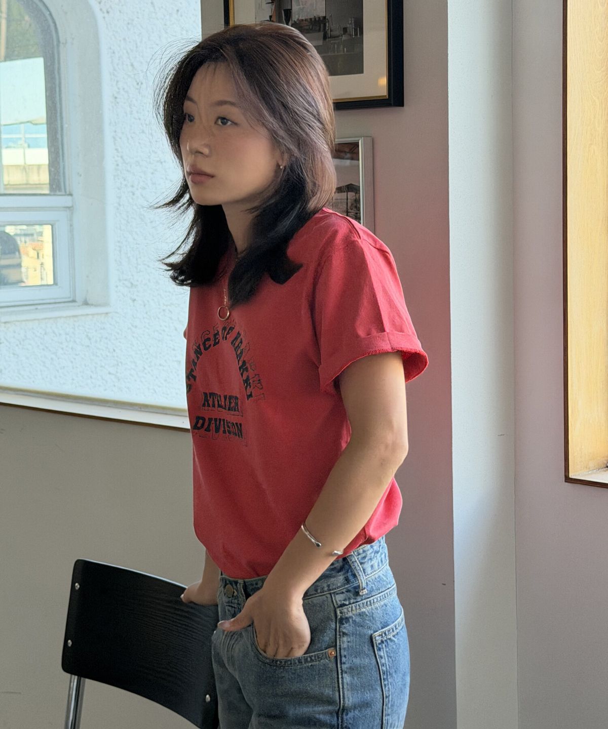 크래키(KRAKKI) [Women] Arch Logo Tee_Red [KR265PWT442]