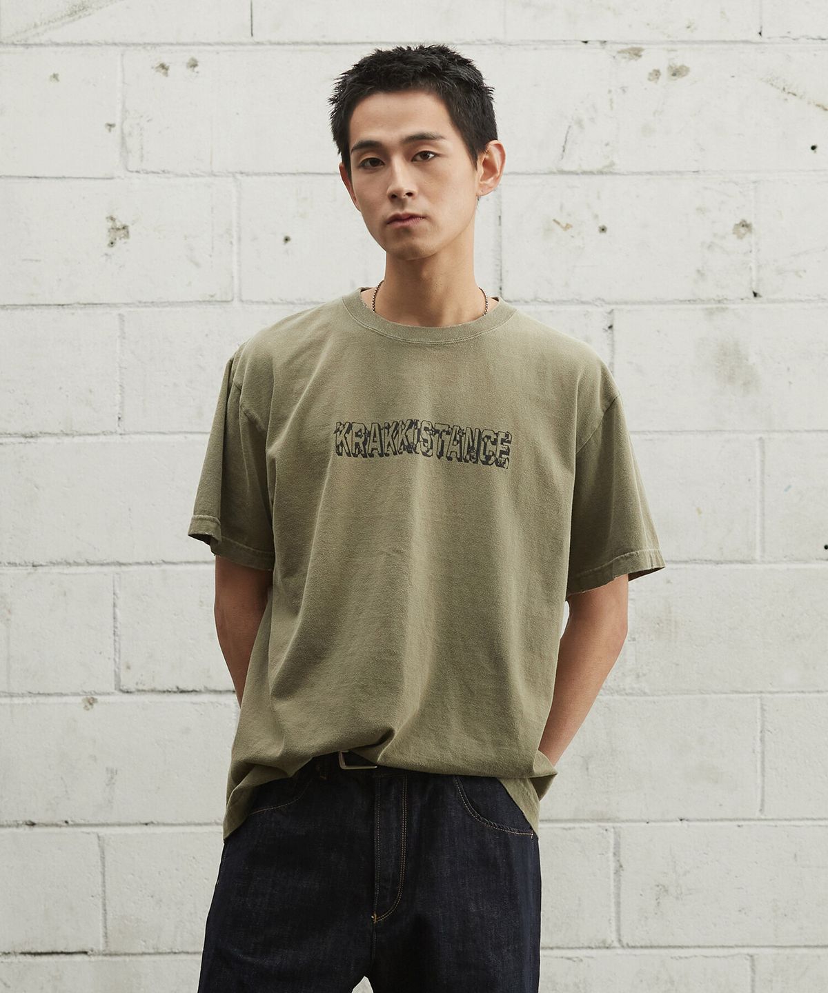 크래키(KRAKKI) [Unisex] Stance Logo Tee_Khaki [KR265PUT413]