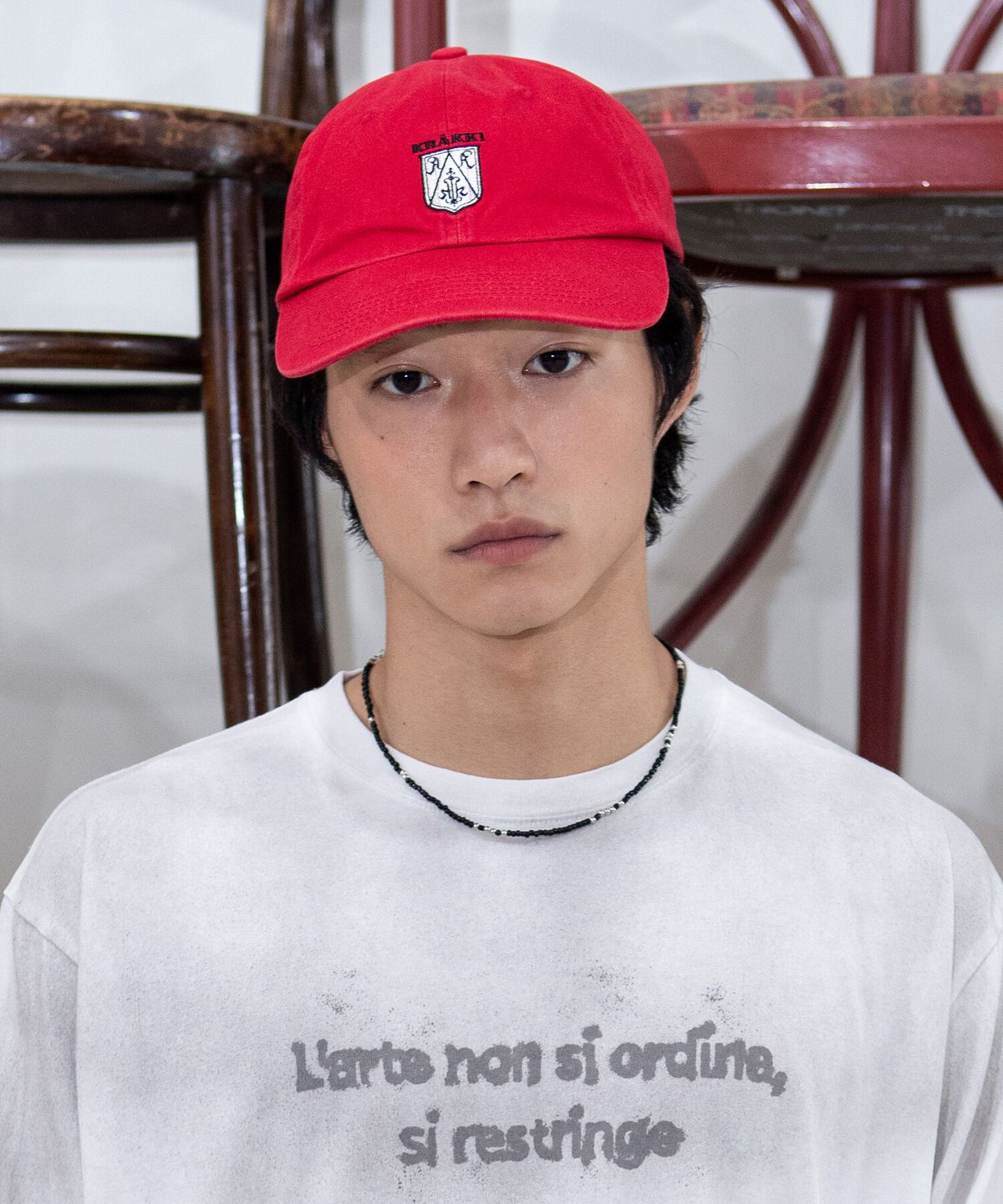 크래키(KRAKKI) [Unisex] Flag Logo Cap 03_Red [KR269POH422]