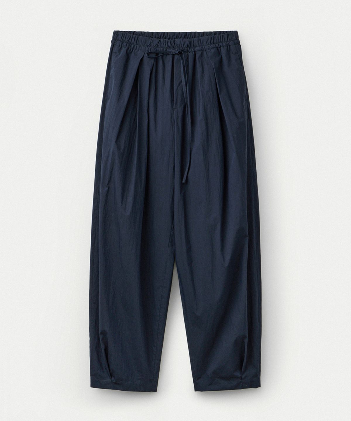 우마뭉(UMARMUNG) Lightweight Cotton Oval Silhouette Pants_Navy
