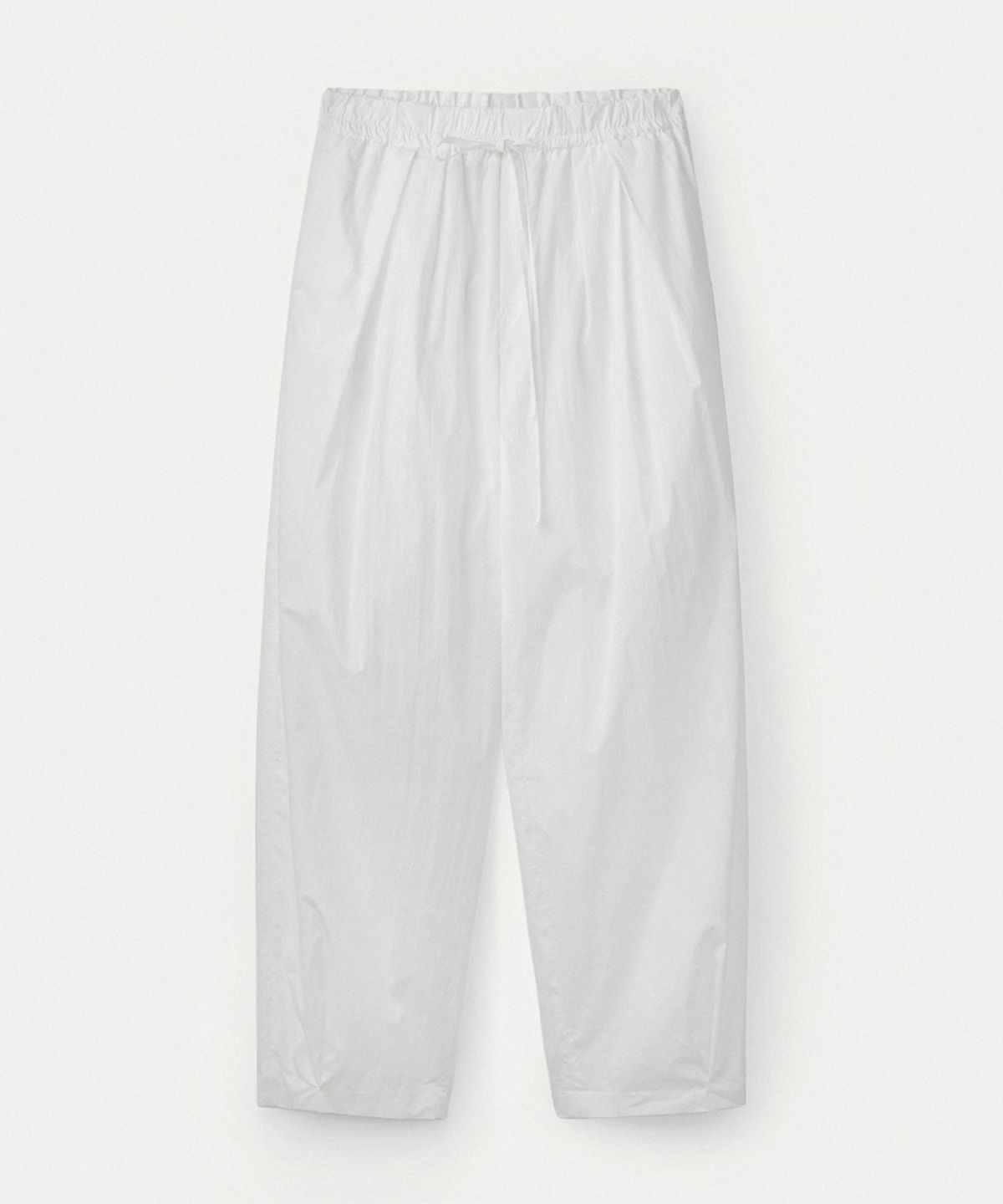우마뭉(UMARMUNG) Lightweight Cotton Oval Silhouette Pants_White