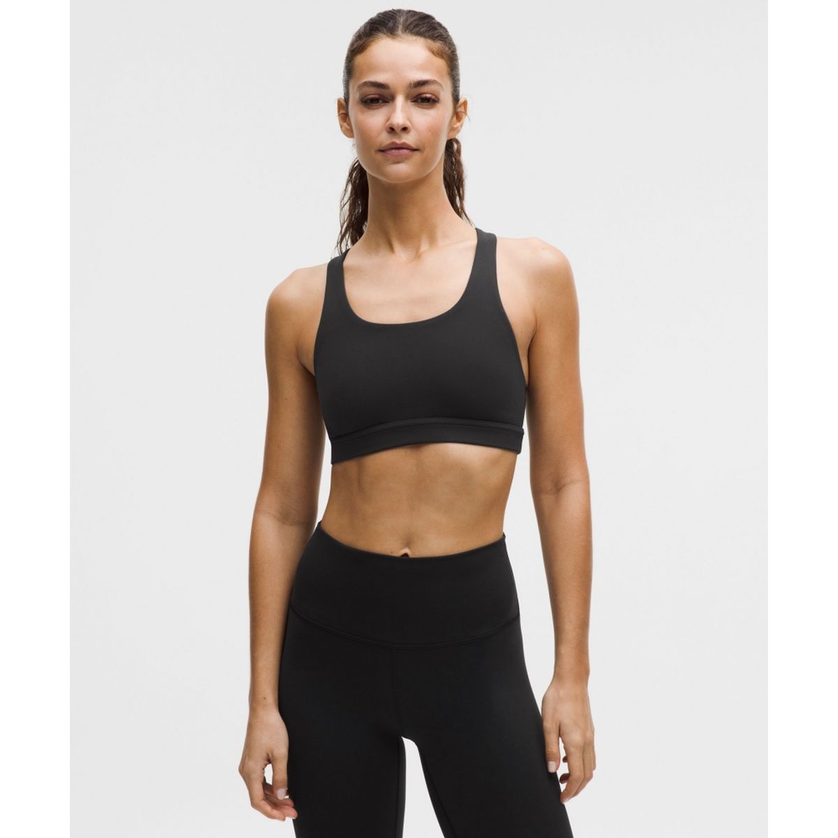 룰루레몬(LULULEMON) 원더 트레인 메쉬백 브라 *미디엄 서포트, B C컵  BLK