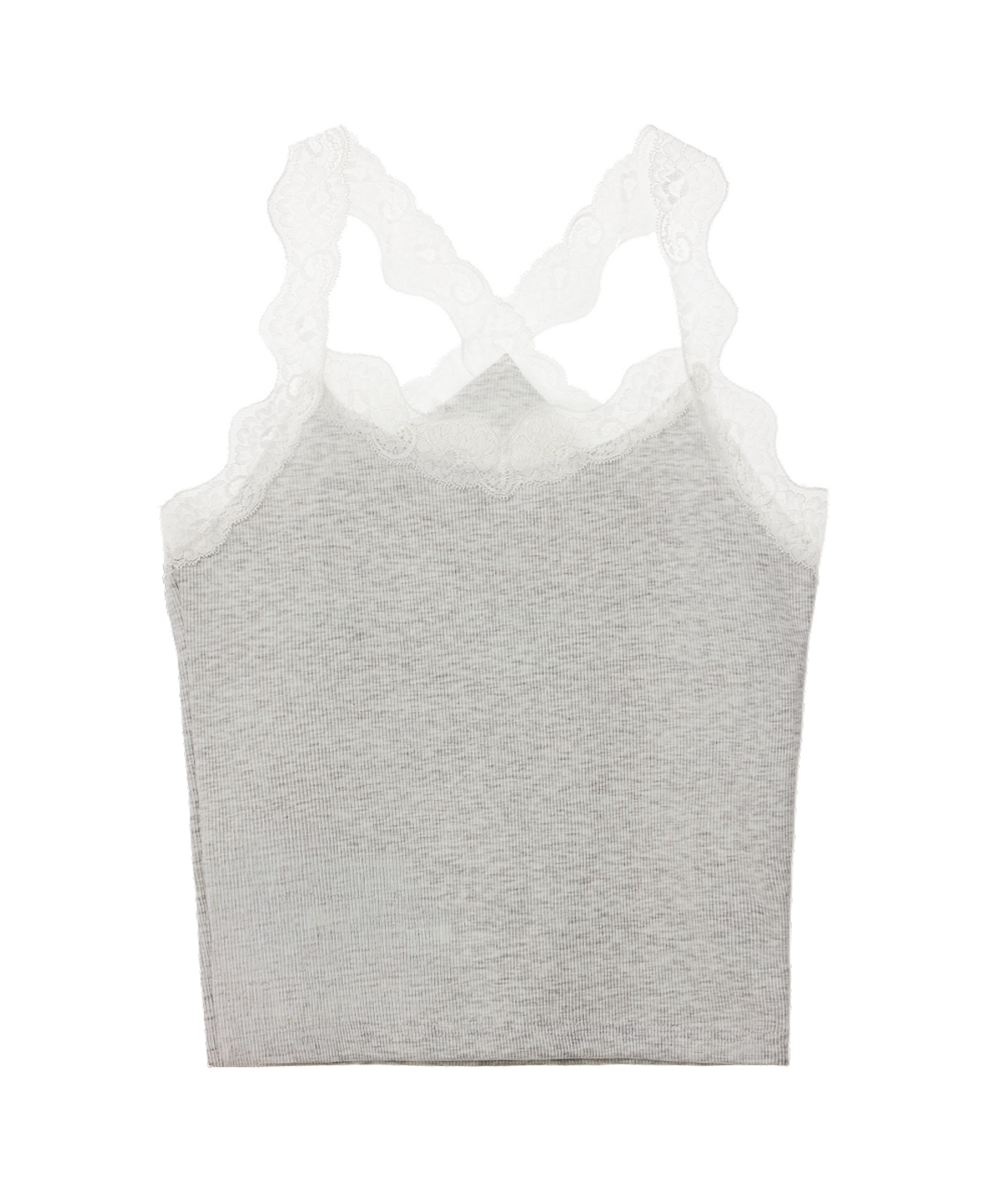 알리에나(ALIENAR) scalloped lace halter top sleeveless (MG)