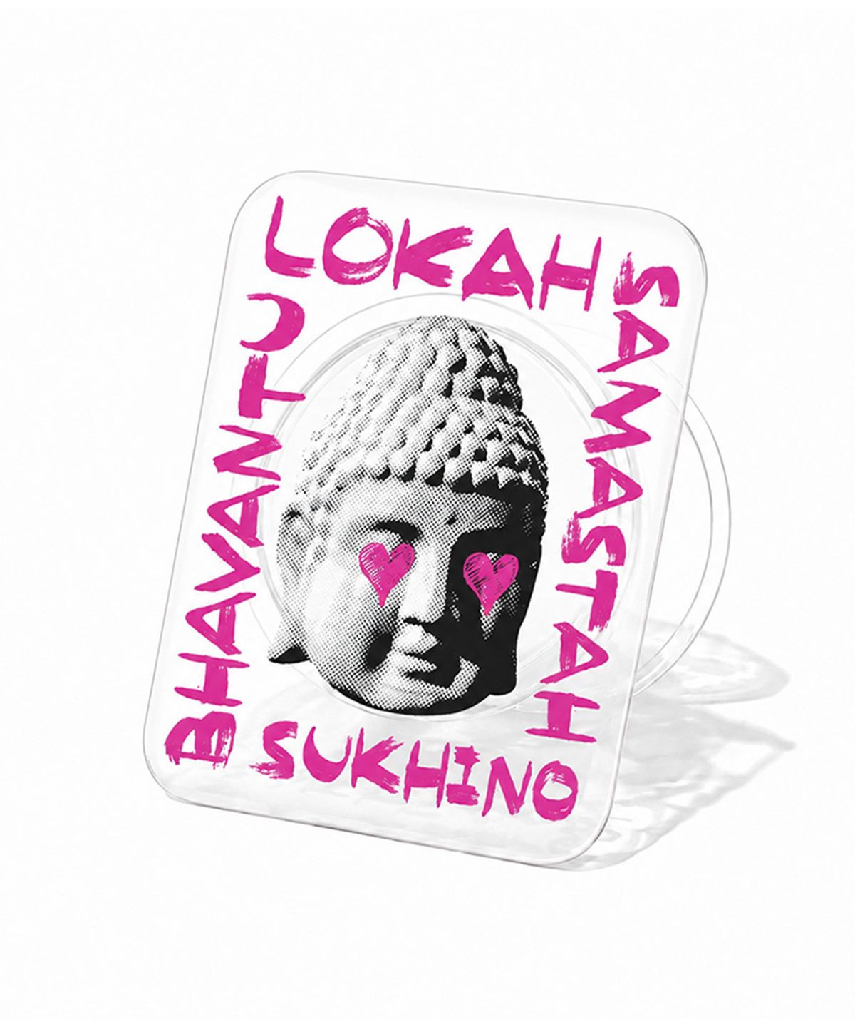 바반투(BHAVANTU) 핑크 만트라 붓다 휴대폰 그립톡