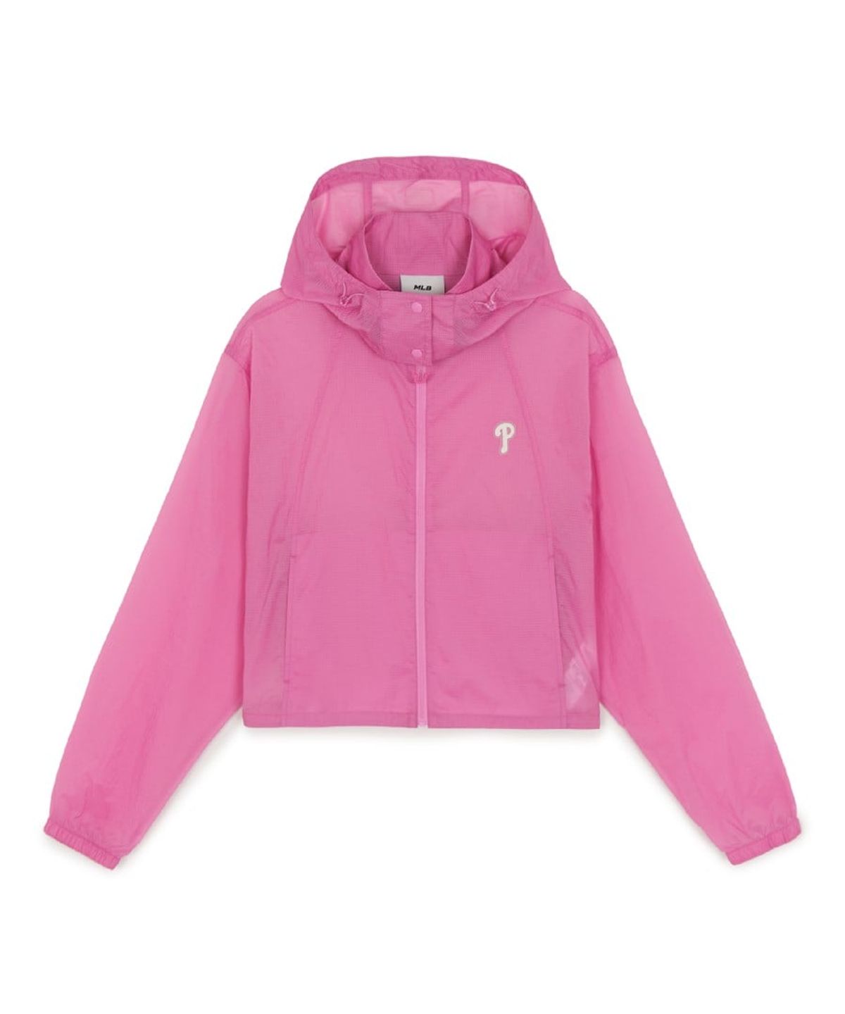 엠엘비(MLB) 여성 스포티브 립스탑 초경량 시스루 바람막이 PHI (Hot Pink)