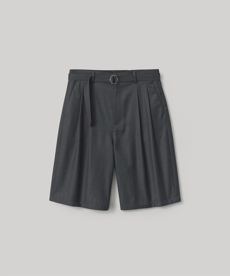 Hemingway Stripe Bermuda Pants (Heather Charcoal)