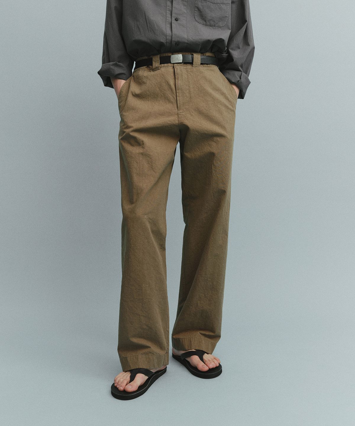 어나더 오피스(ANOTHER OFFICE) French Officer Pants (Deep Khaki)