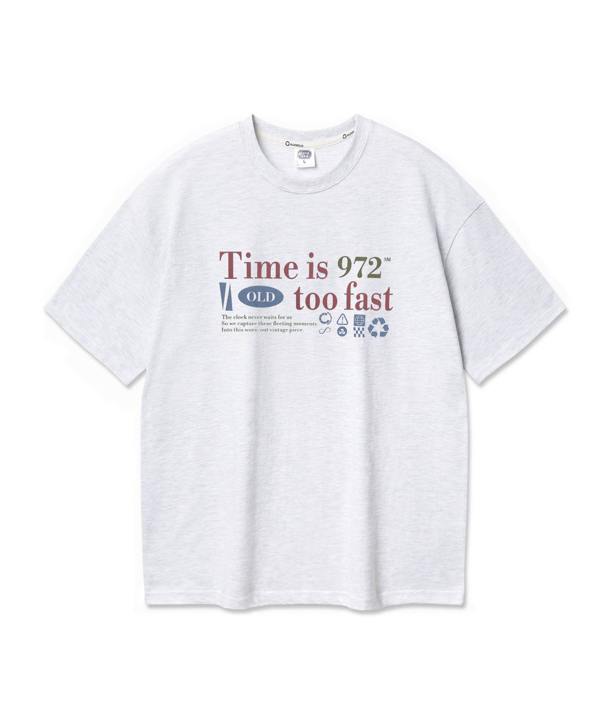 앨빈클로(ALVINCLO) Timeistoofast 반팔티셔츠 AST3642 (2COLOR)