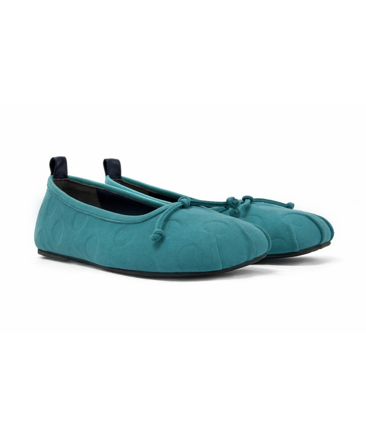 포르테나(PORTERNA) DOT SQUARE FLATS-TEAL BLUE