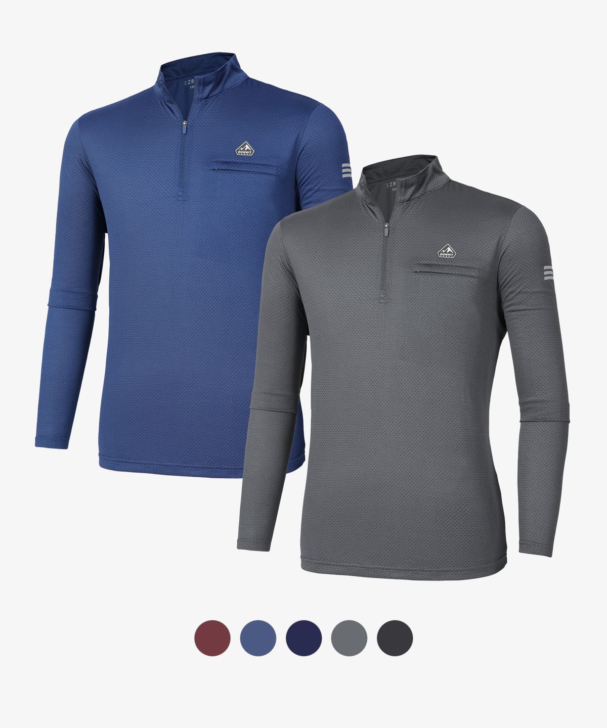 엑스트라스포티(EXTRASPORTY) [2PACK] 남성 심플무드 긴팔 집업 티셔츠 5 Colors