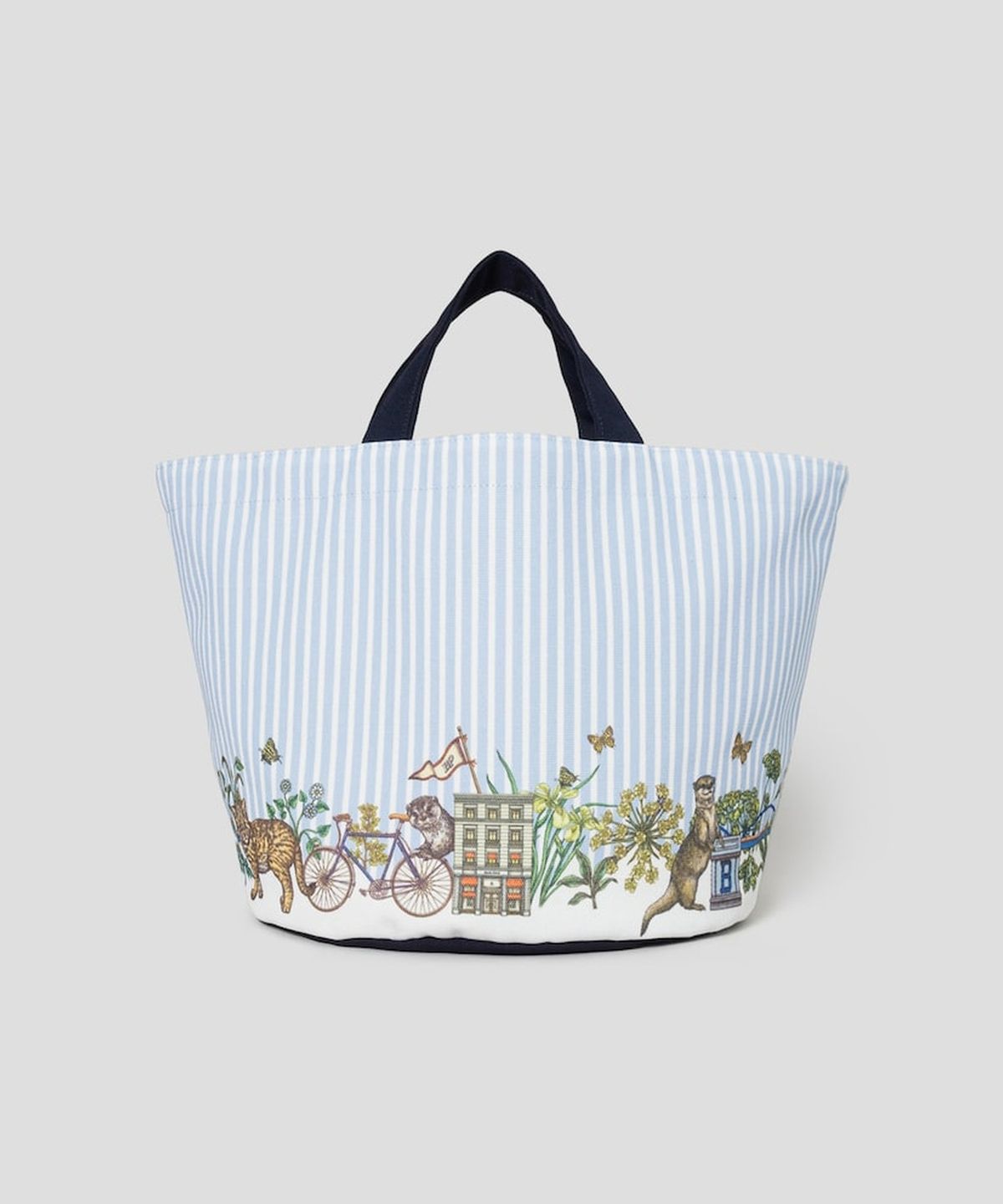 빈폴 액세서리(BEANPOLE ACCESSORY) [다리아송] 스트라이프 바스켓 L사이즈  스카이 블루