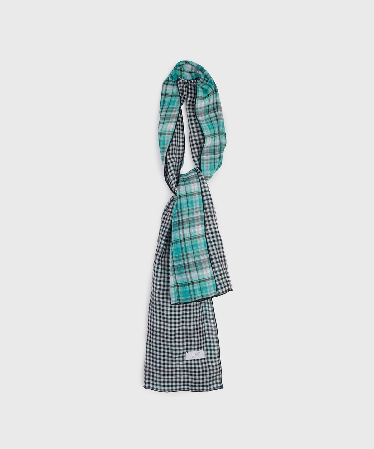 유스(YOUTH) Two Sided Check Scarf - Blue