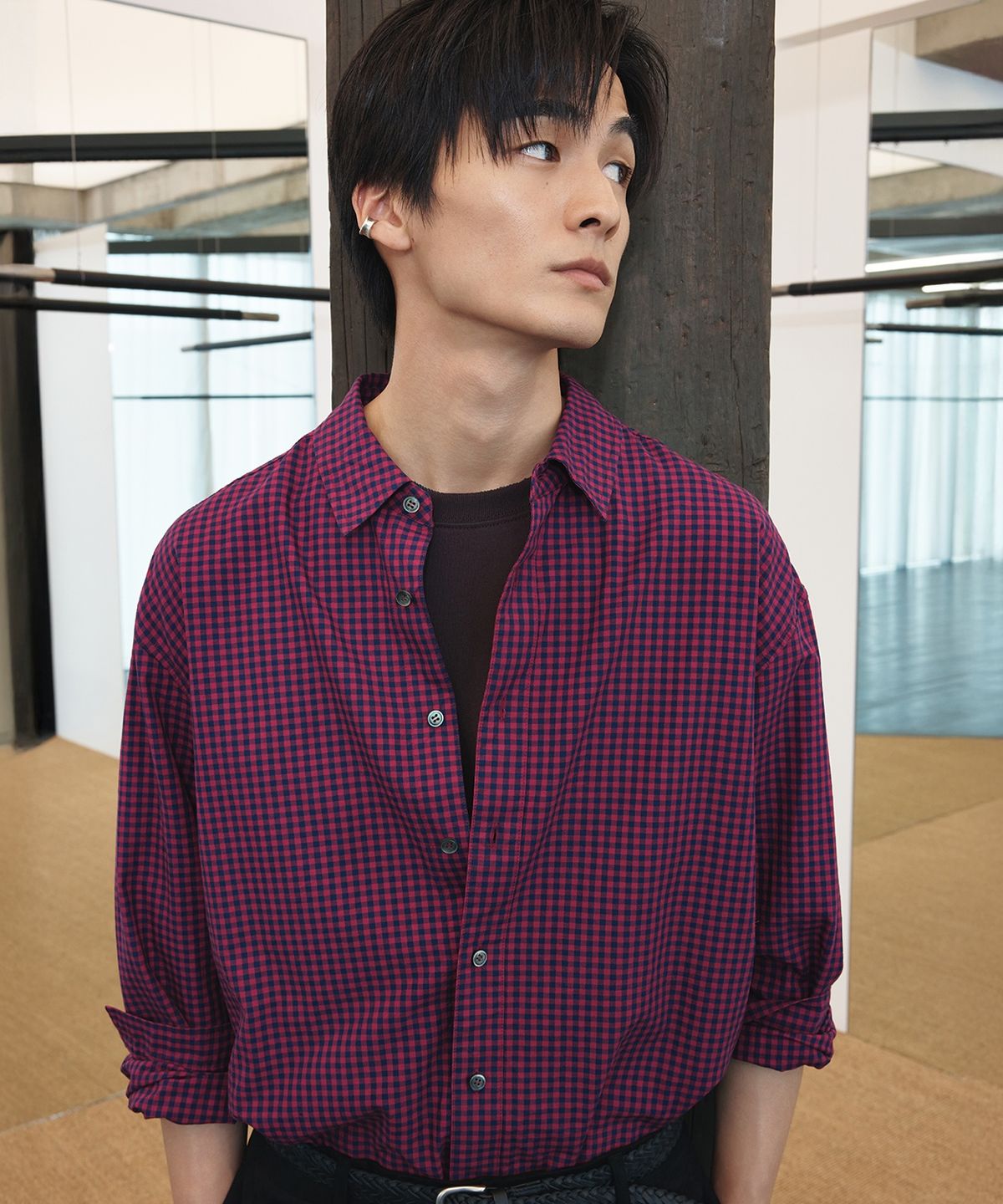 유스(YOUTH) Gingham Check Shirt - Red