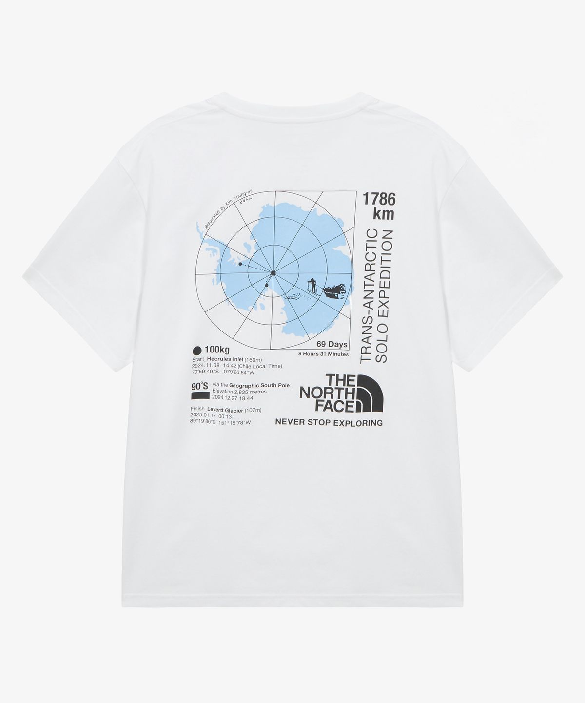 노스페이스(THE NORTH FACE) NT7US62B 남성 69데이즈 익스페디션 반팔 티 1 WHITE