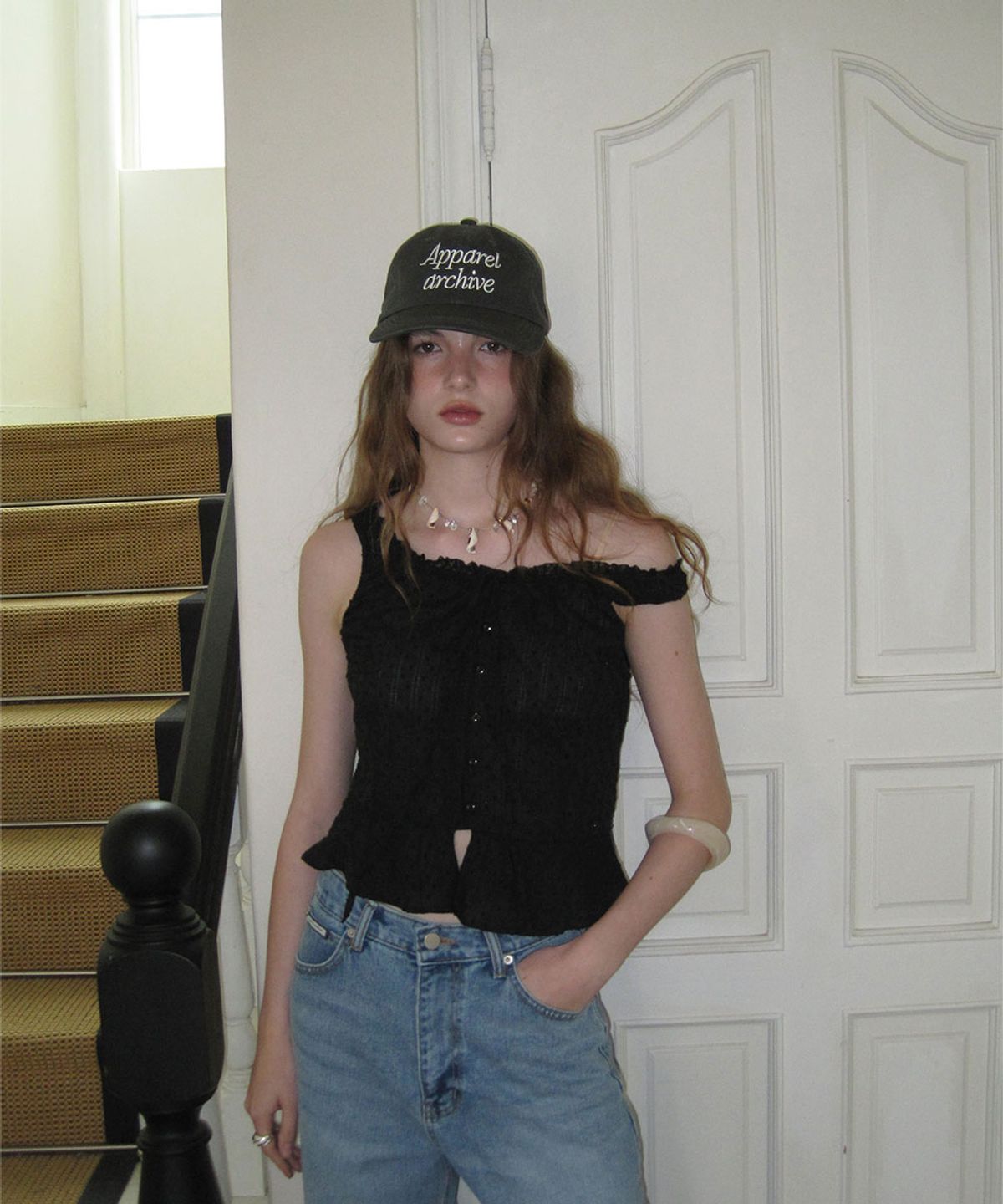 어패럴아카이브(APPAREL ARCHIVE) Coopy pigment washing cap - Charcoal