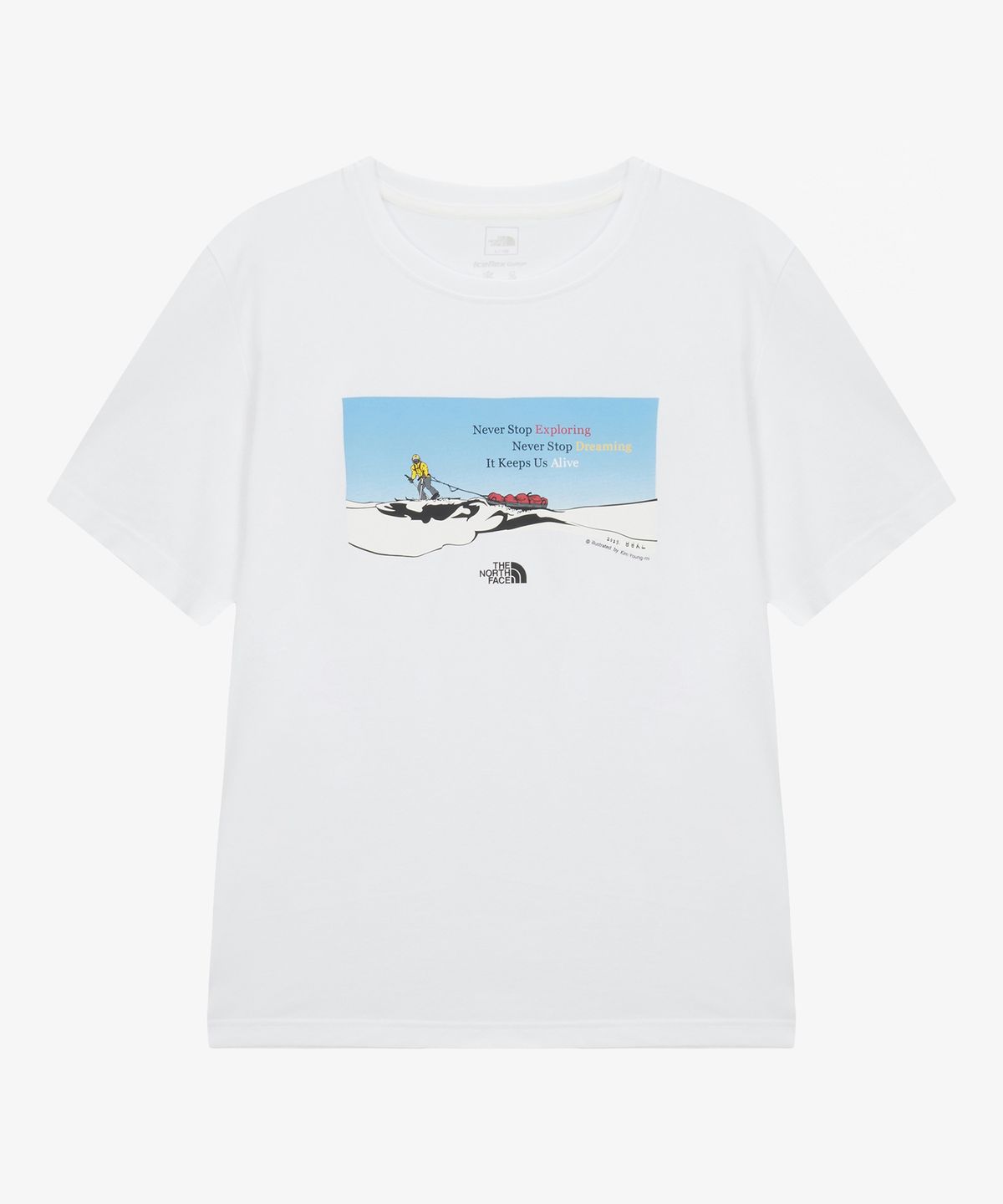 노스페이스(THE NORTH FACE) NT7US63B 남성 69데이즈 익스페디션 반팔 티 2 WHITE
