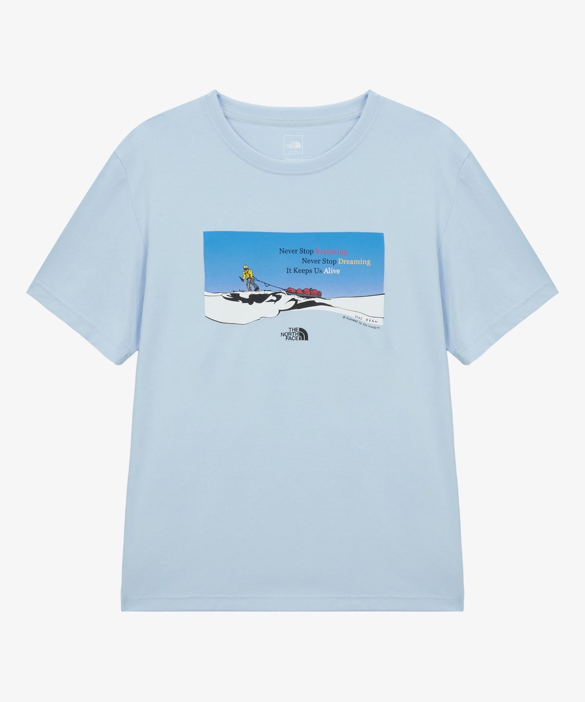 노스페이스(THE NORTH FACE) NT7US63C 남성 69데이즈 익스페디션 반팔 티 2 LIGHT BLUE