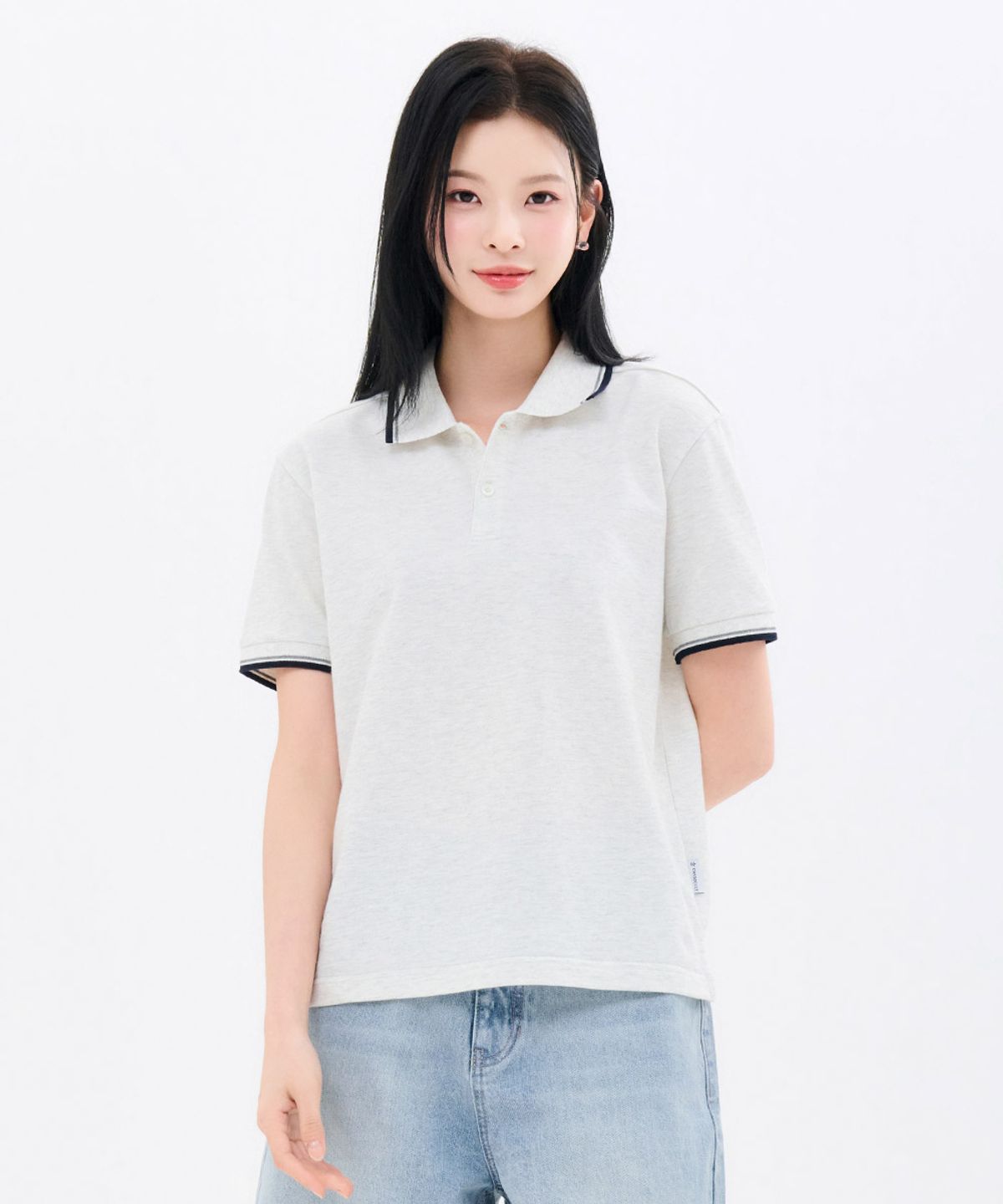 체이스컬트(CHASECULT) 공용 팁 배색 쿨 카라 반팔 티셔츠-FBZU5701D0E