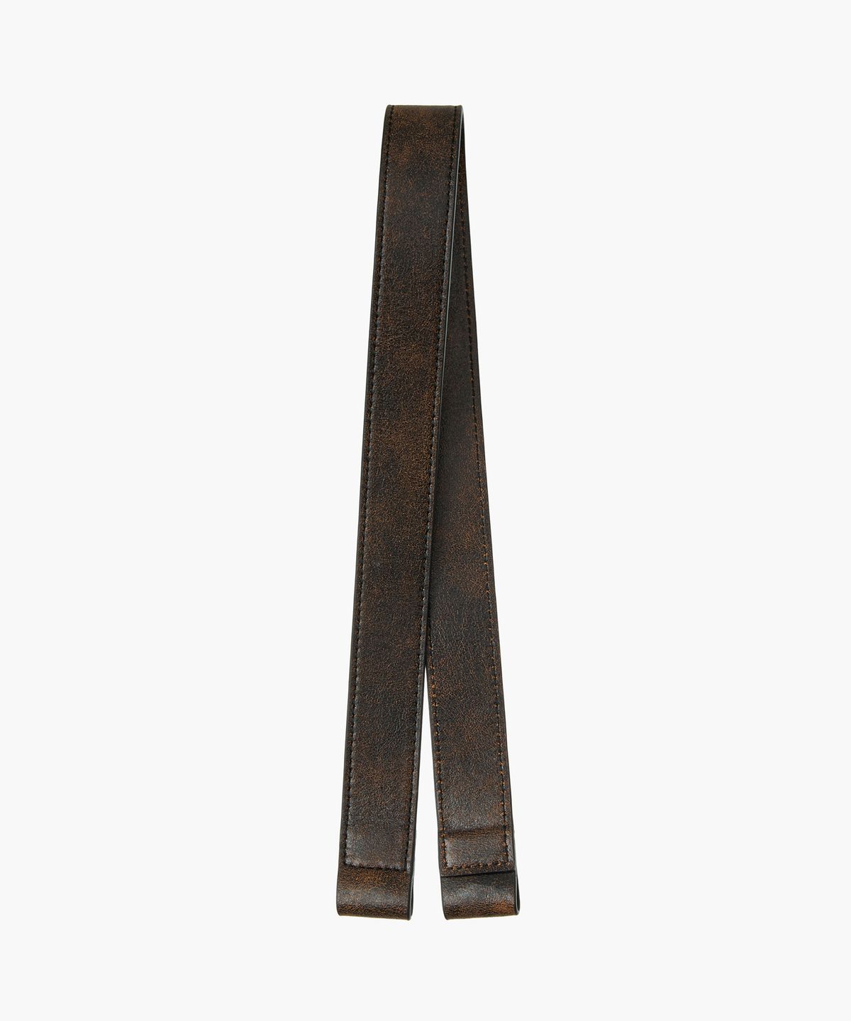 마지셔우드(MARGESHERWOOD) DUMPLING STRAP_brown+black two tone cracked