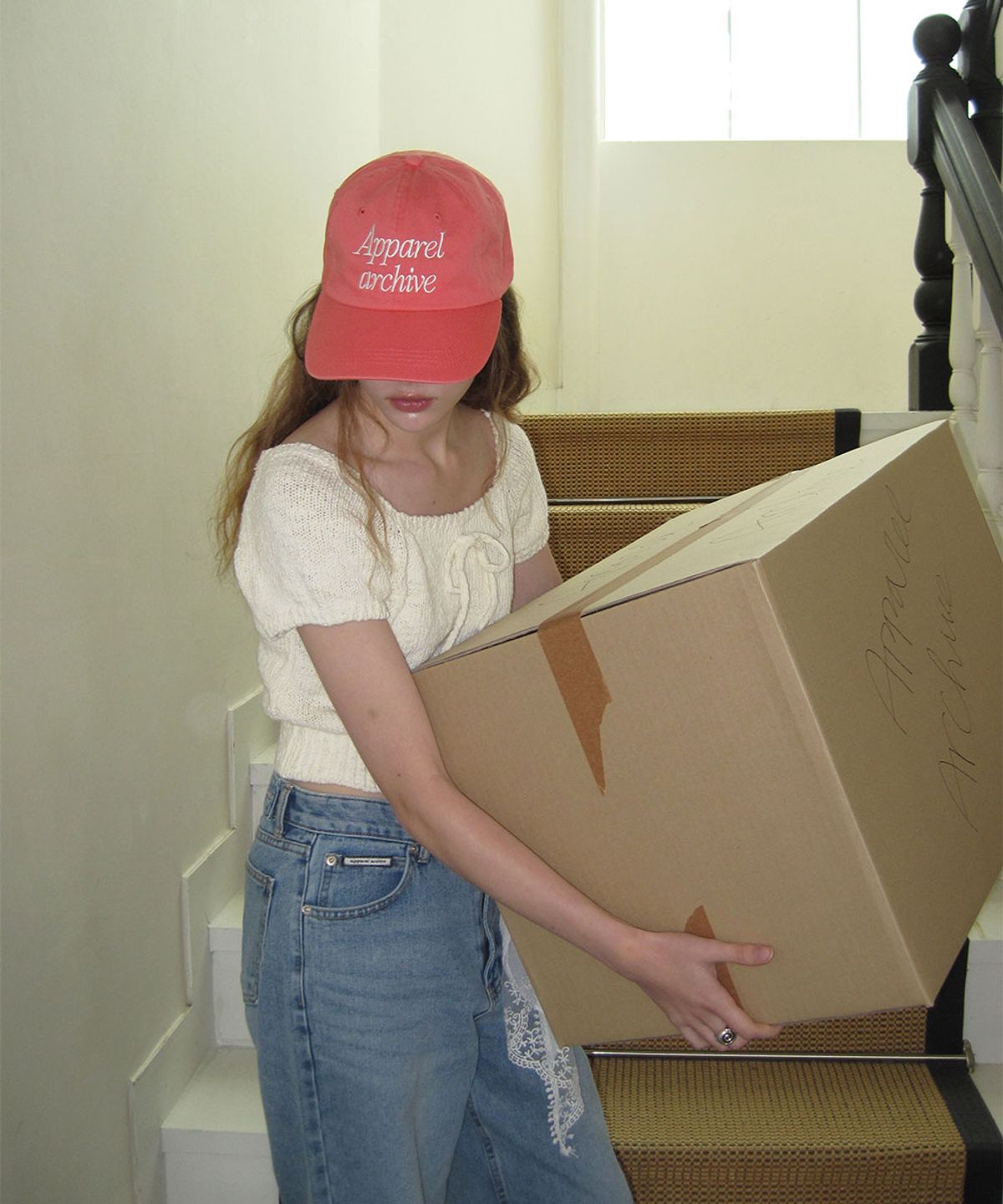 어패럴아카이브(APPAREL ARCHIVE) Coopy pigment washing cap - Peach