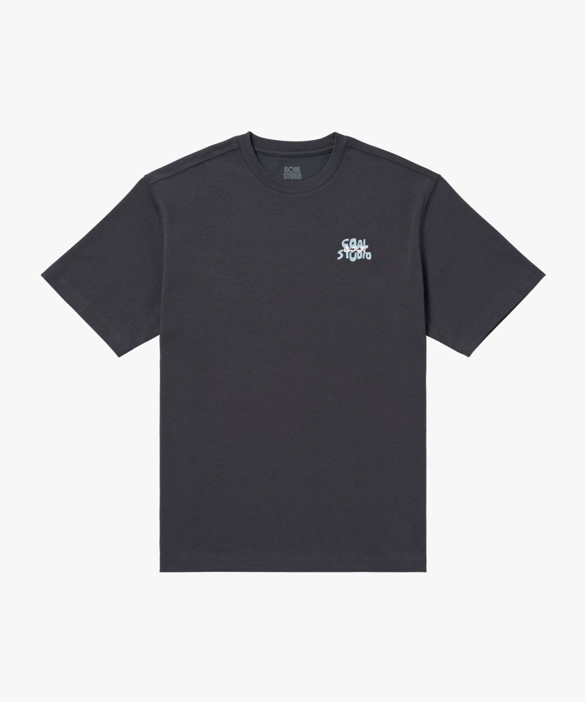 골스튜디오(GOALSTUDIO) SQUARE GRAPHIC AIRMESH TEE-CHARCOAL