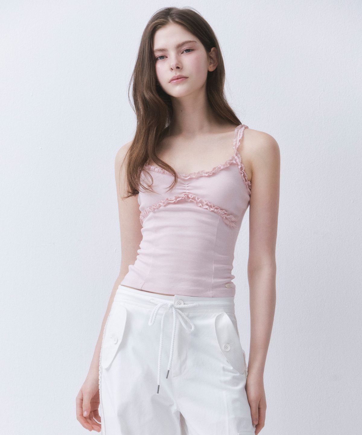 더티스(THETIS) WHIPPING CREAM LACE SLEEVELESS SHIRT_TT6S208PK