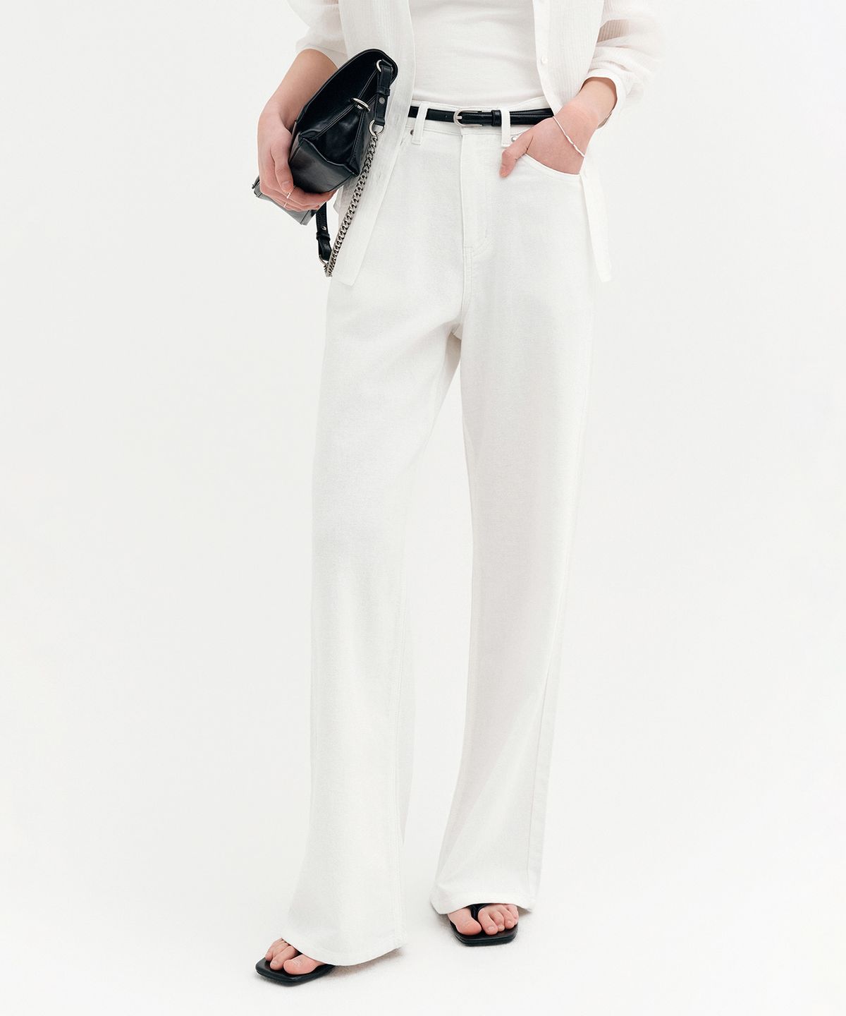 룩캐스트(LOOKAST) 리안느 썸머 와이드 린넨라이크 팬츠_화이트 / RIANNE SUMMER WIDE LINEN-LIKE PANTS_WHITE