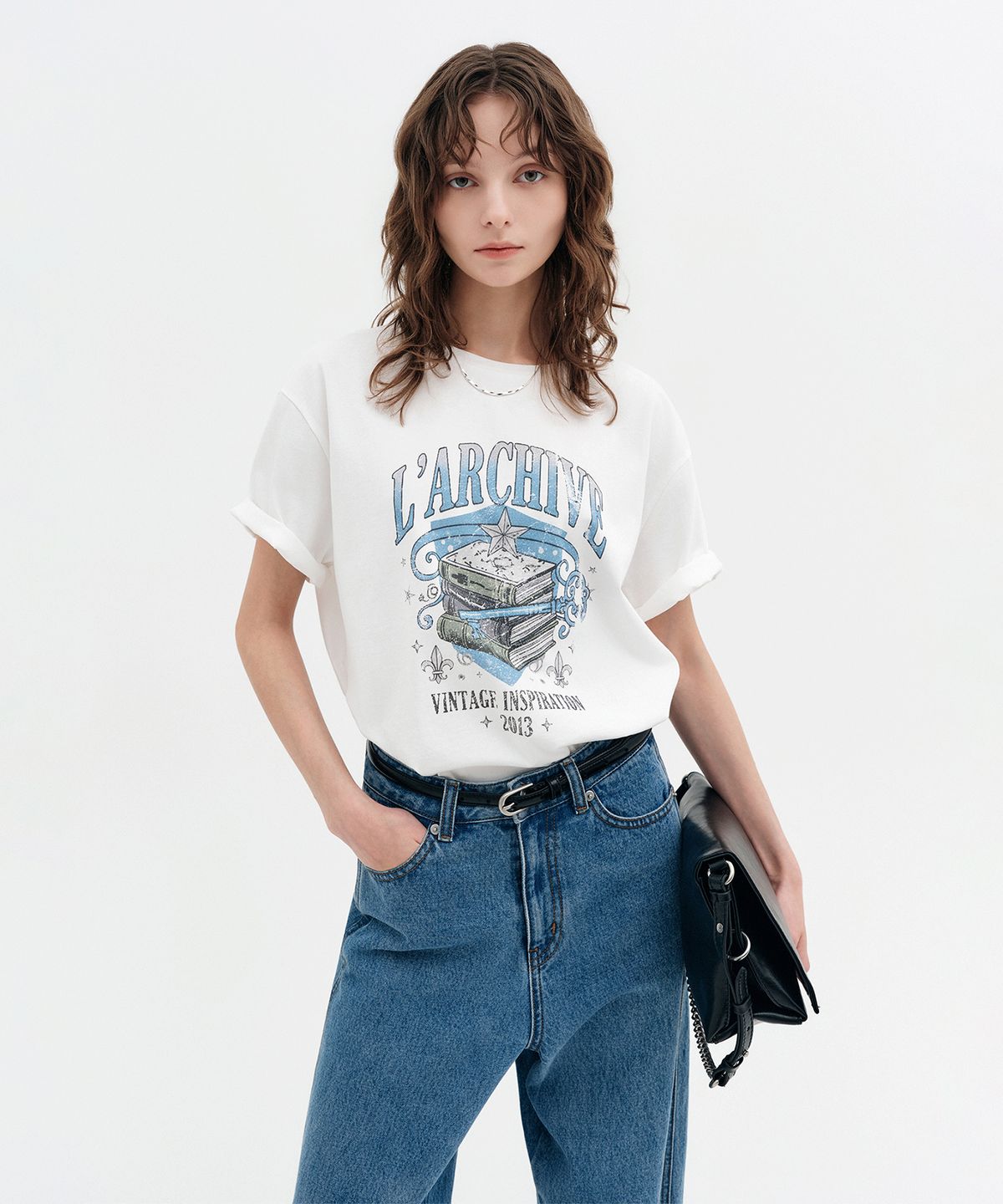 룩캐스트(LOOKAST) 디아 빈티지 그래픽 티셔츠 / DIA VINTAGE GRAPHIC T-SHIRT_2colors