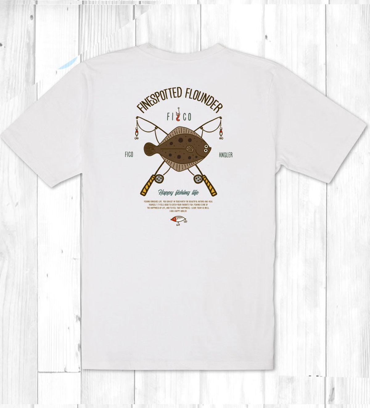 돌돌(DOLDOL) FICO-tshirts-AEROCOOL-84 도다리 낚시 피코앵글러 에어로쿨 기능성 티셔츠 반팔티