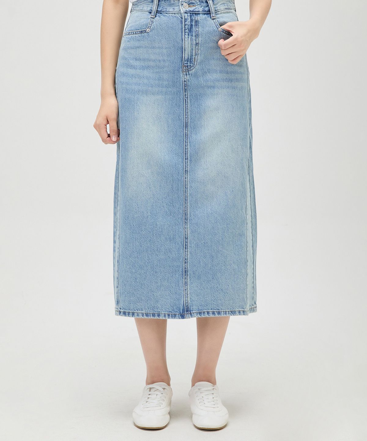 미쏘(MIXXO) 롱 데님 스커트 RE WHG41MS_MIWWJG51QJ