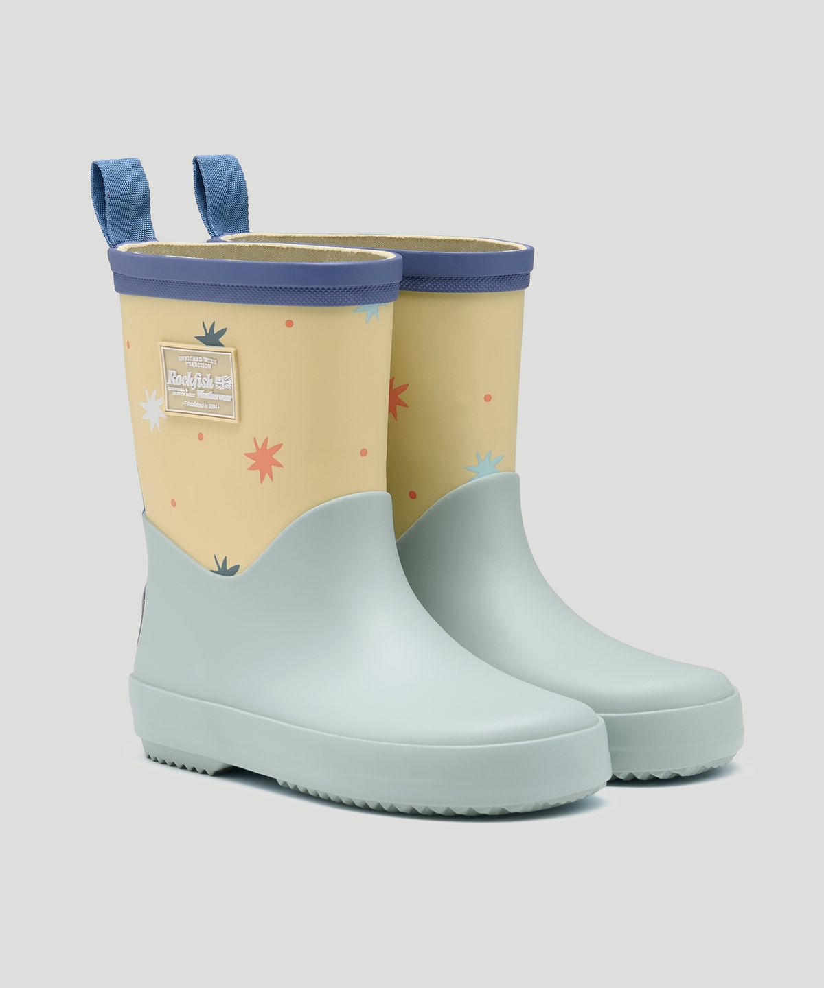 락피쉬웨더웨어 키즈(ROCKFISH WEATHERWEAR KIDS) 키즈 패턴 레인부츠 - 블루