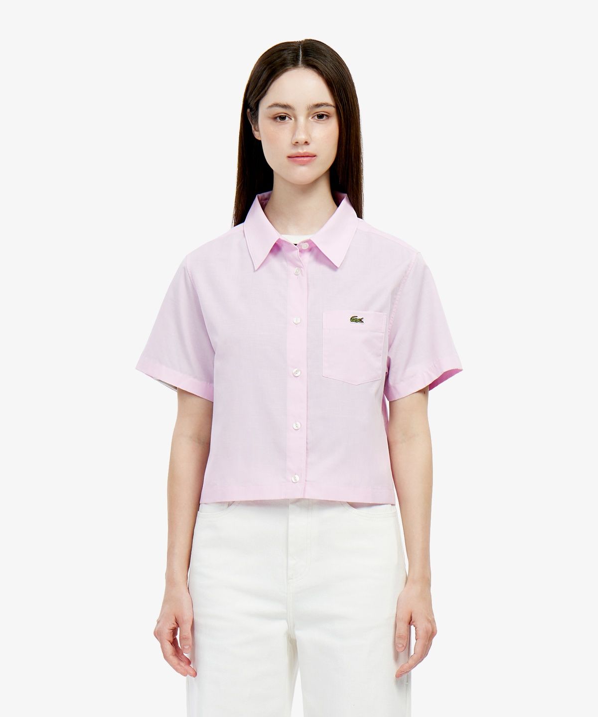 라코스테(LACOSTE) 여성 JP 코튼린넨 반팔셔츠 CF9479-56G Z4H