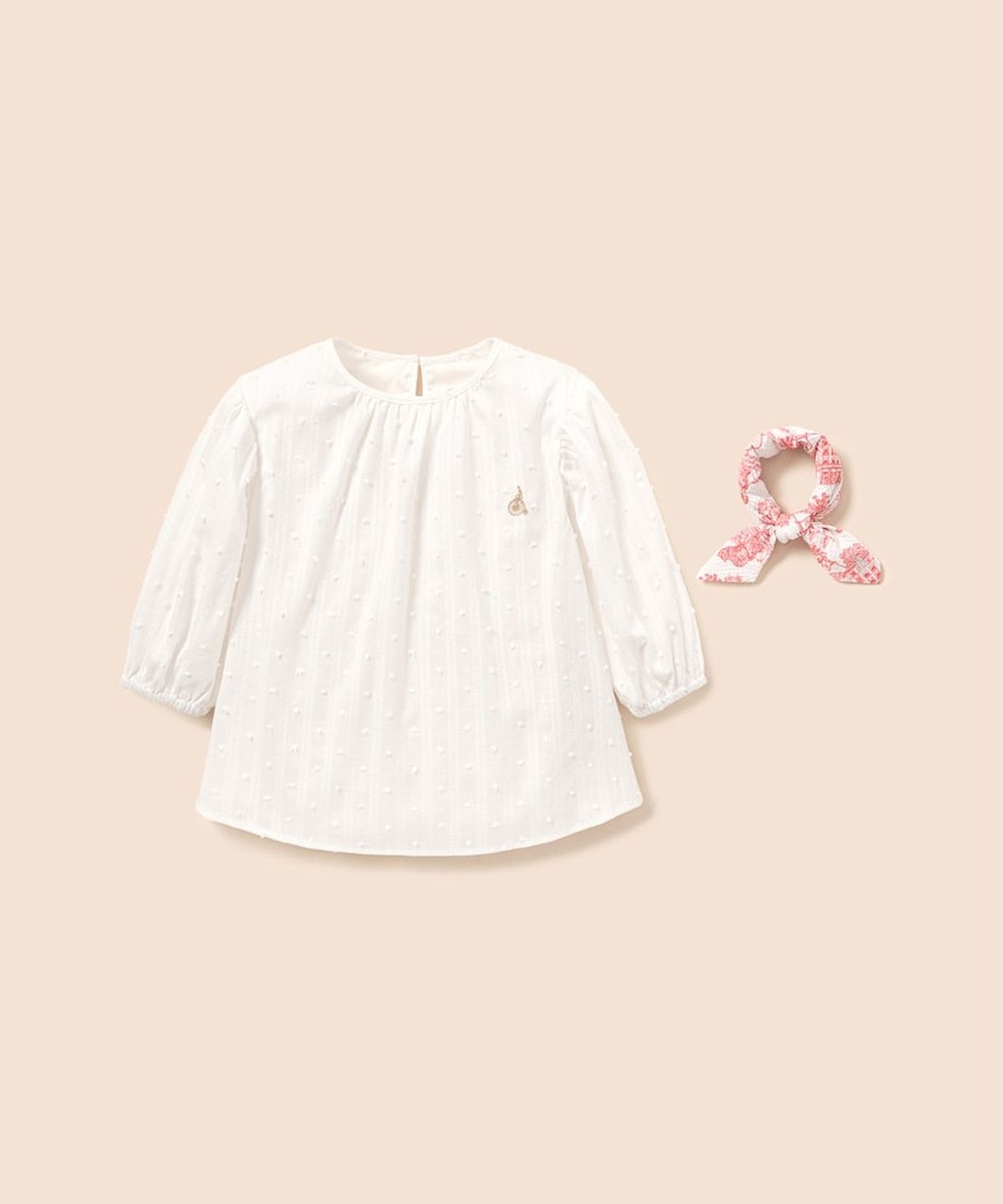 빈폴 키즈(BEANPOLE KIDS) [다리아송] 러블리 블라우스 & 스카프 세트 - 아이보리 (BI6465G900)