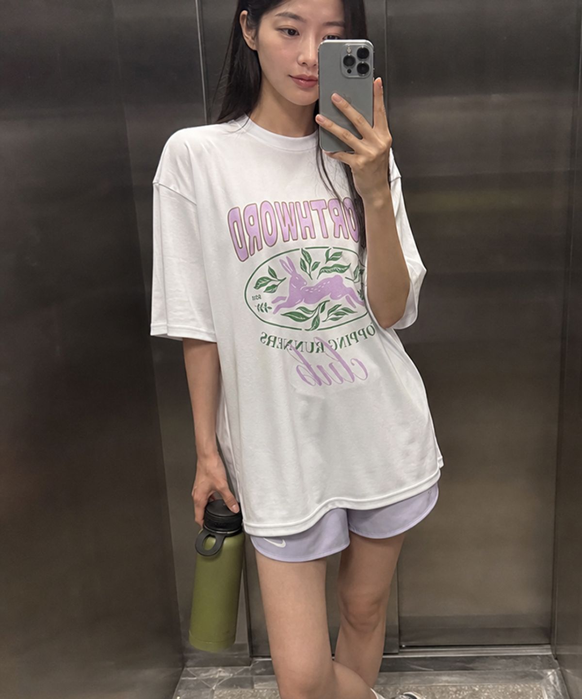 워스워드(WORTHWORD) Hare 퀵 드라이 러닝 반팔 티셔츠
