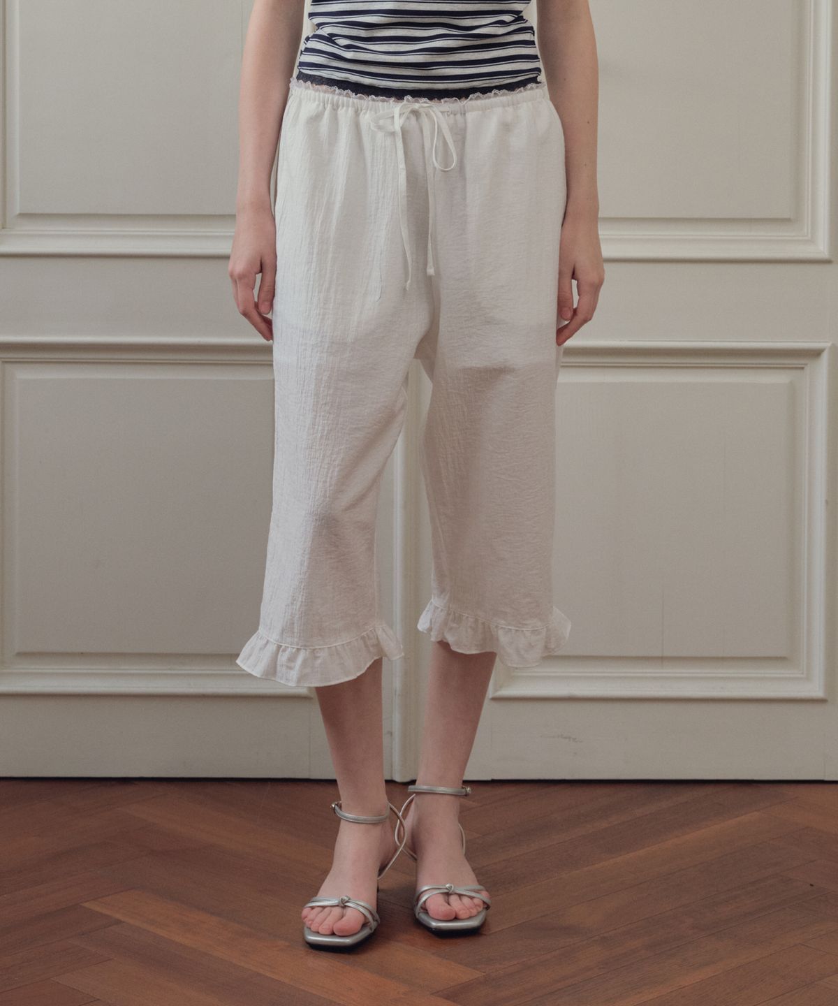 씨타(CITTA) Lace Point Frill Pants_CTB573(White)