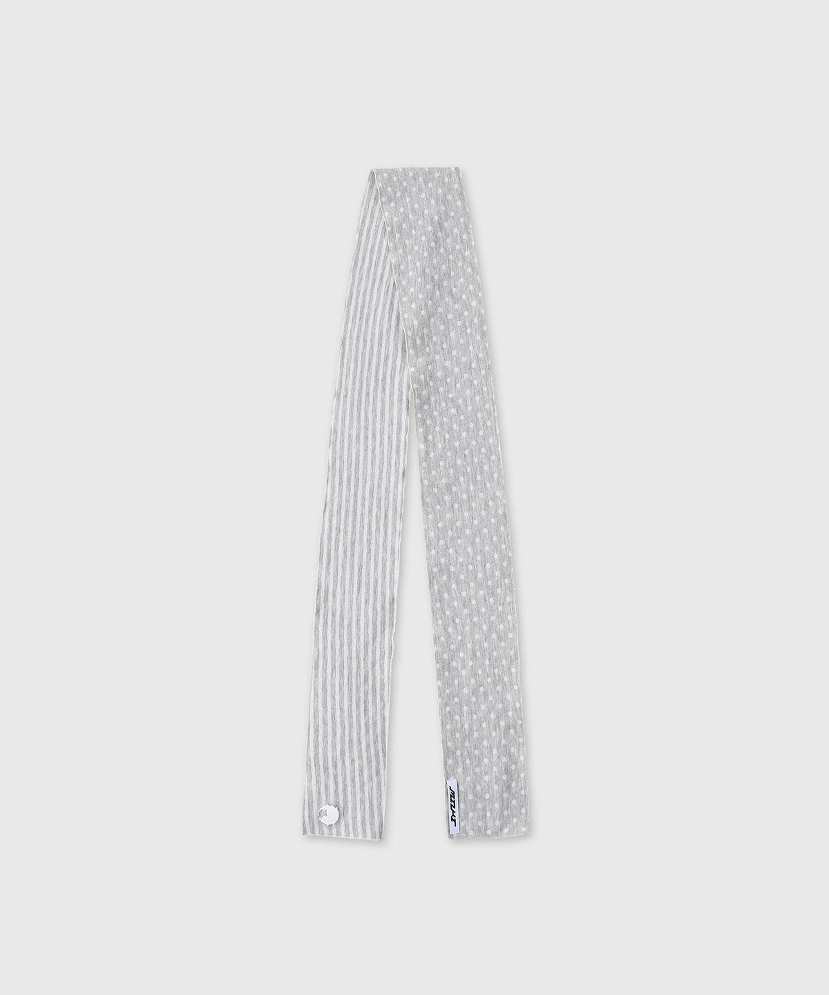 미유키(MIUKI) Dot Stripe Scarf (Melange Gray)