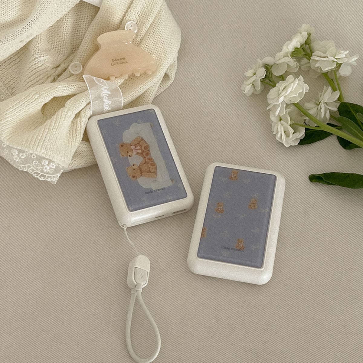 메이드모먼(MADEMOMENT) teddy friends 디자인 [에폭시 맥세이프 보조배터리]