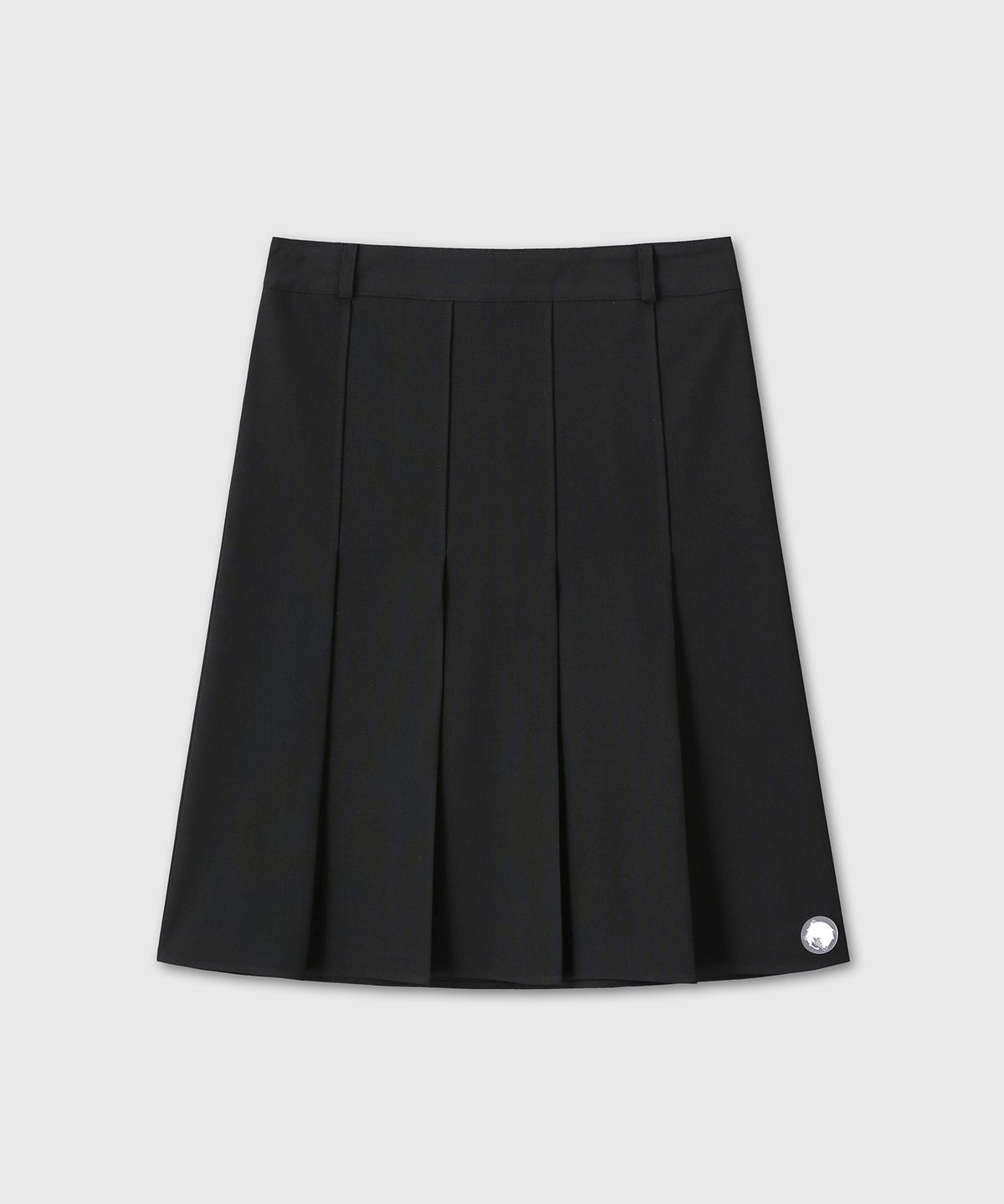 미유키(MIUKI) Miuki Pleated Midi Skirt (Black)