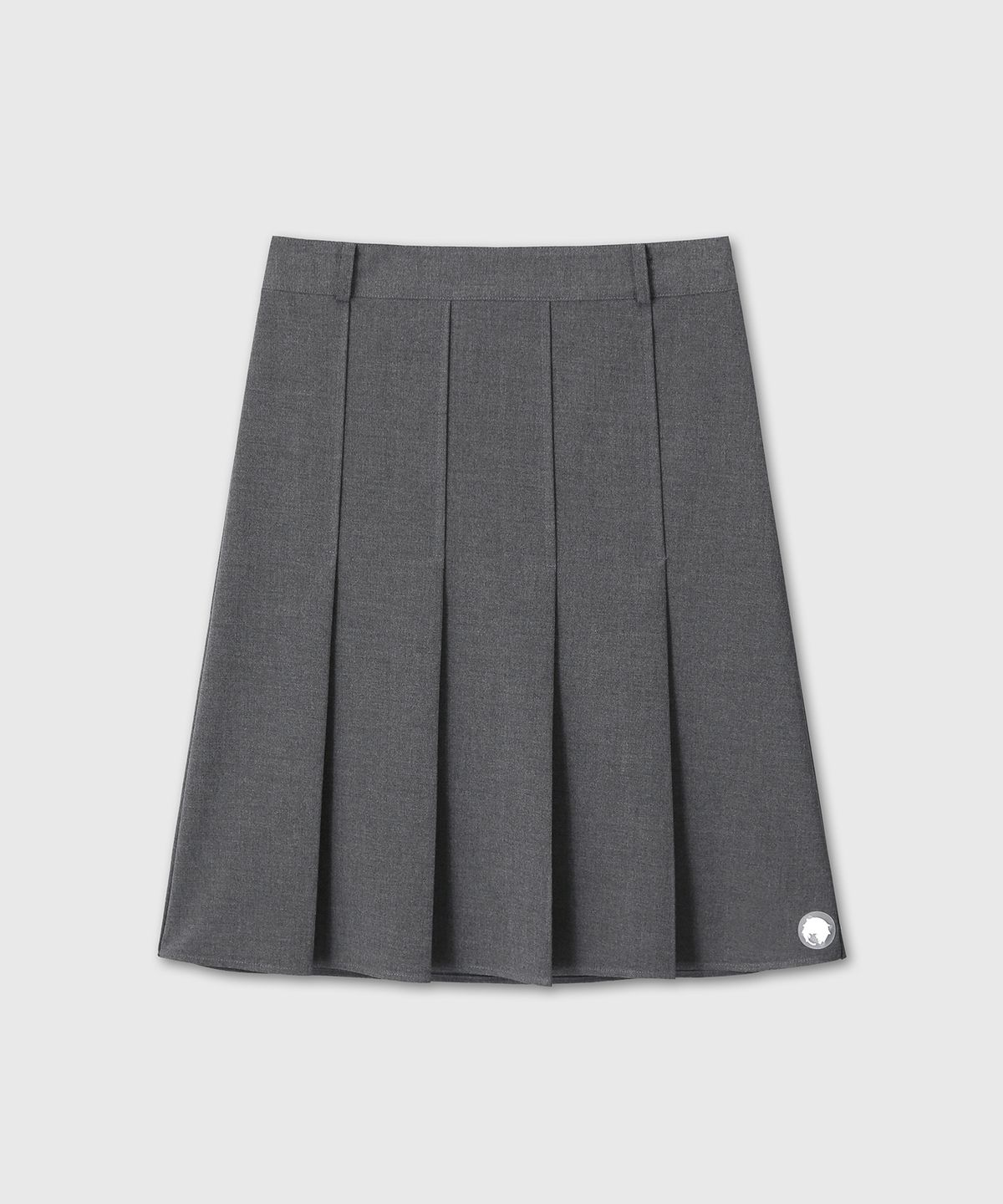 미유키(MIUKI) Miuki Pleated Midi Skirt (Gray)