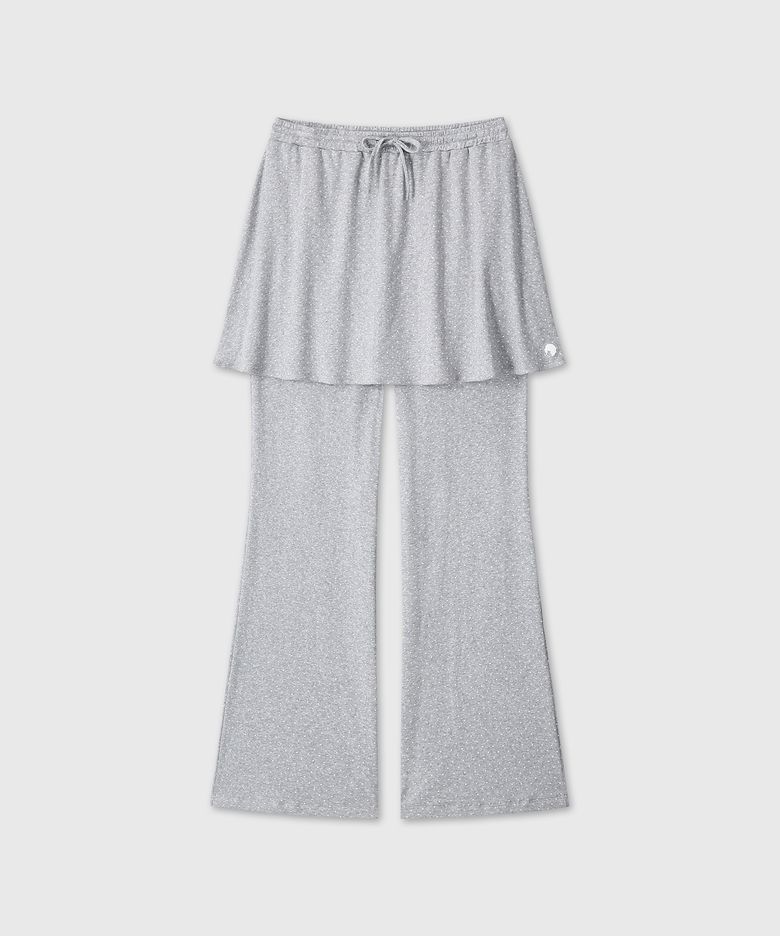 Miuki Skirt Pants (Melange Gray)