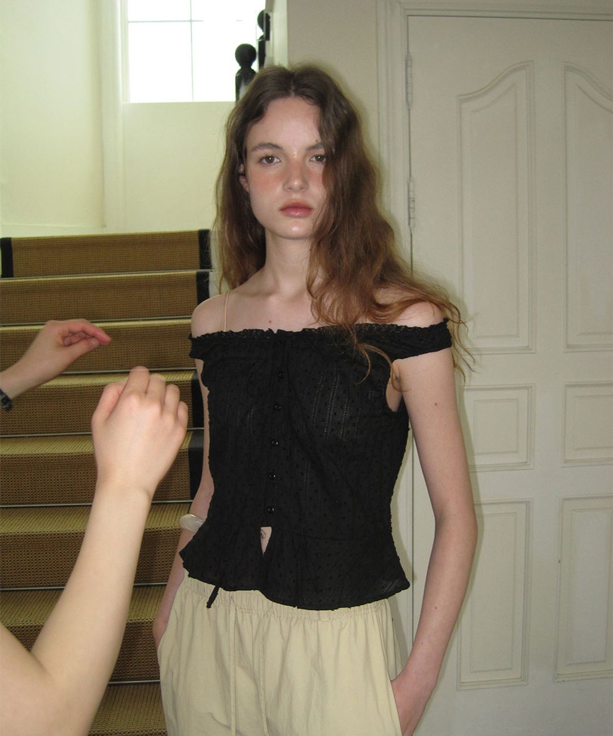 어패럴아카이브(APPAREL ARCHIVE) Colin two-way blouse - Black