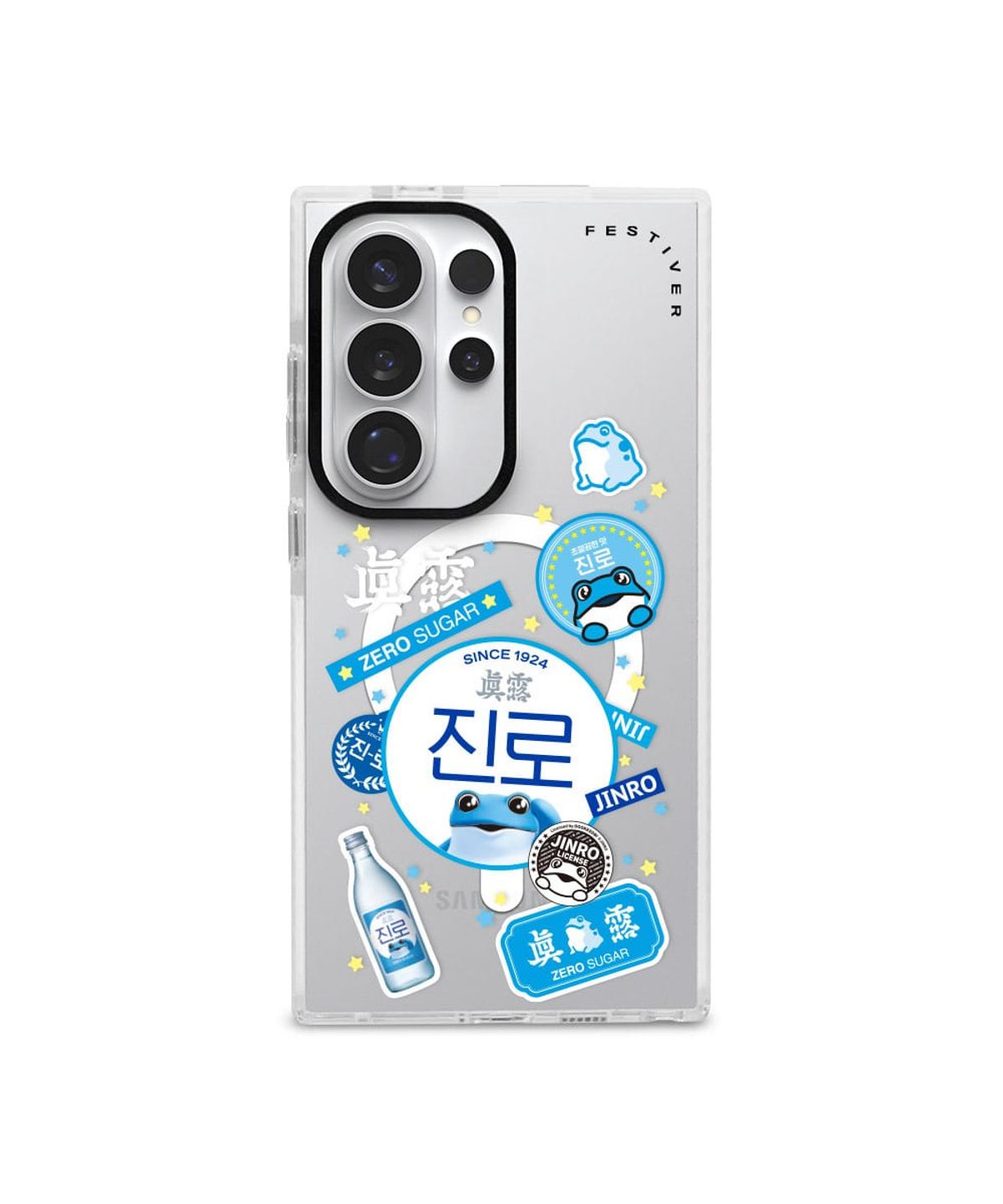 페스티버(FESTIVER) 진로 스티커 갤럭시 S시리즈 맥세이프 블랙 팬텀 케이스