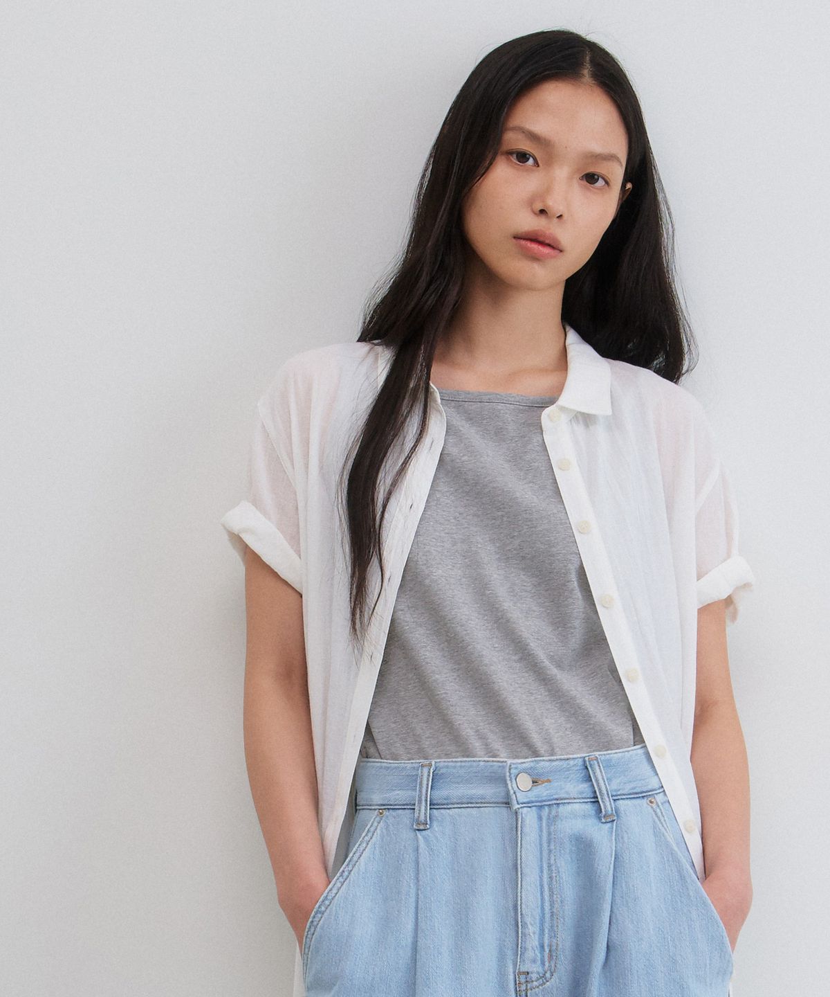 망고매니플리즈(MANGO MANY PLEASE) LAV COTTON SLEEVELESS_MELANGE GREY