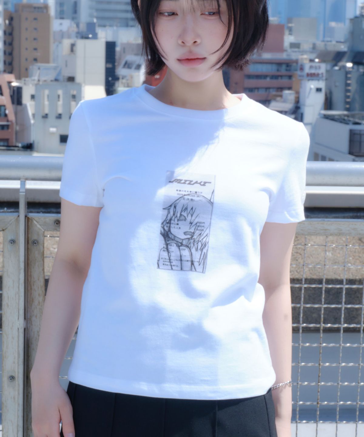 미유키(MIUKI) Reshiito Basic Tee (White / Slim)