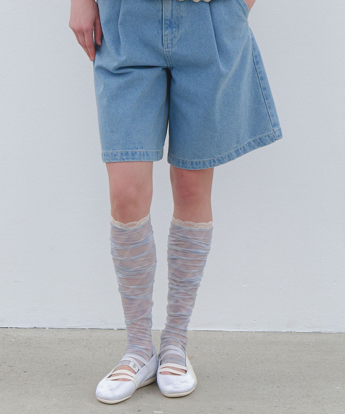 클루니(CLUNY) Sheer Open-Toe Knee Warmer - (4color)