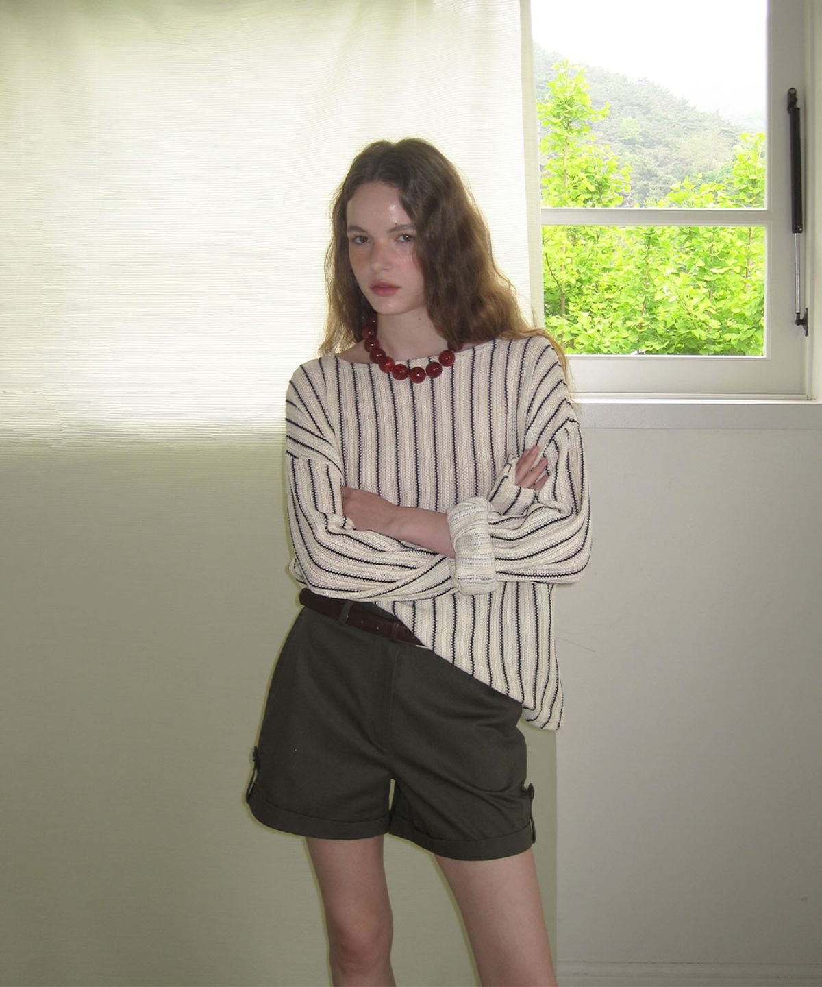 어패럴아카이브(APPAREL ARCHIVE) Have summer stripe knit - Ivory