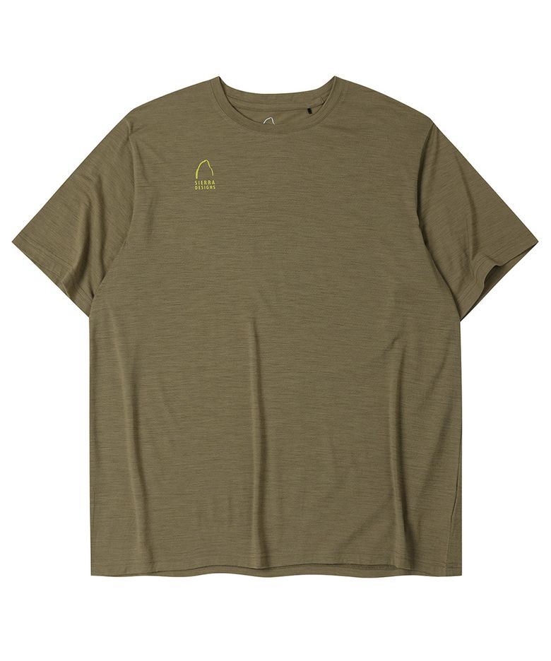 띵크 아웃사이드(THINK OUTSIDE) 시에라 울 숏슬리브 LIGHT BROWN