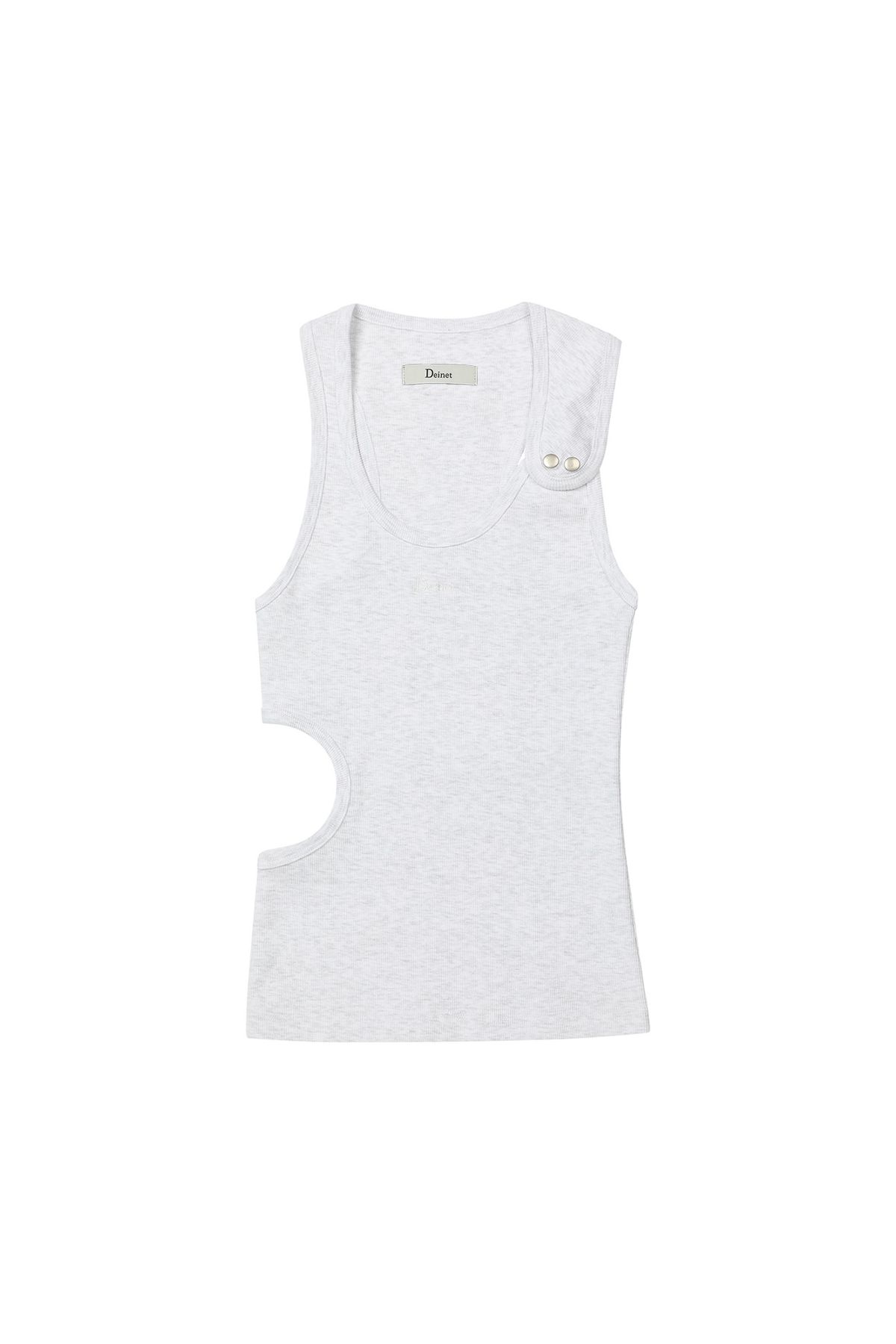 다이닛(DEINET) ARC SNAP TANK TOP IN LIGHT GREY